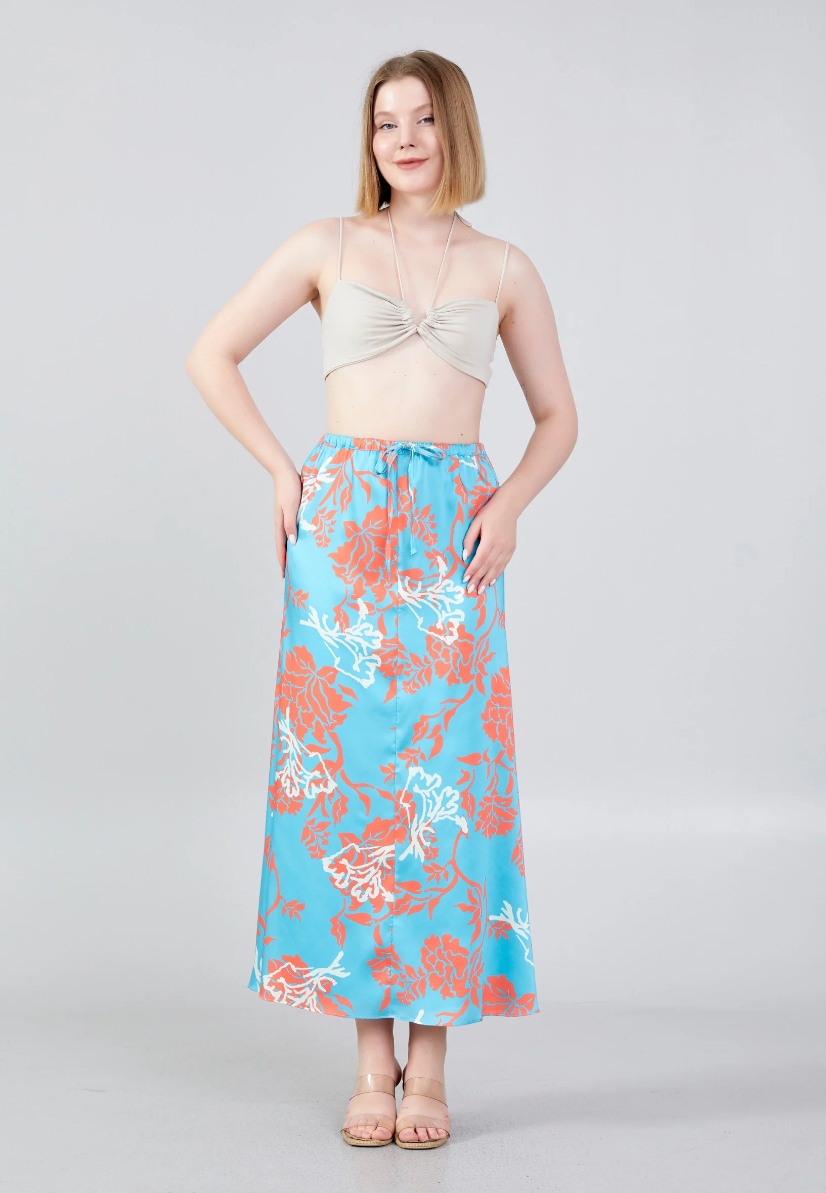 Midi Floral Regular Skirt ber23y3141 - Image 11