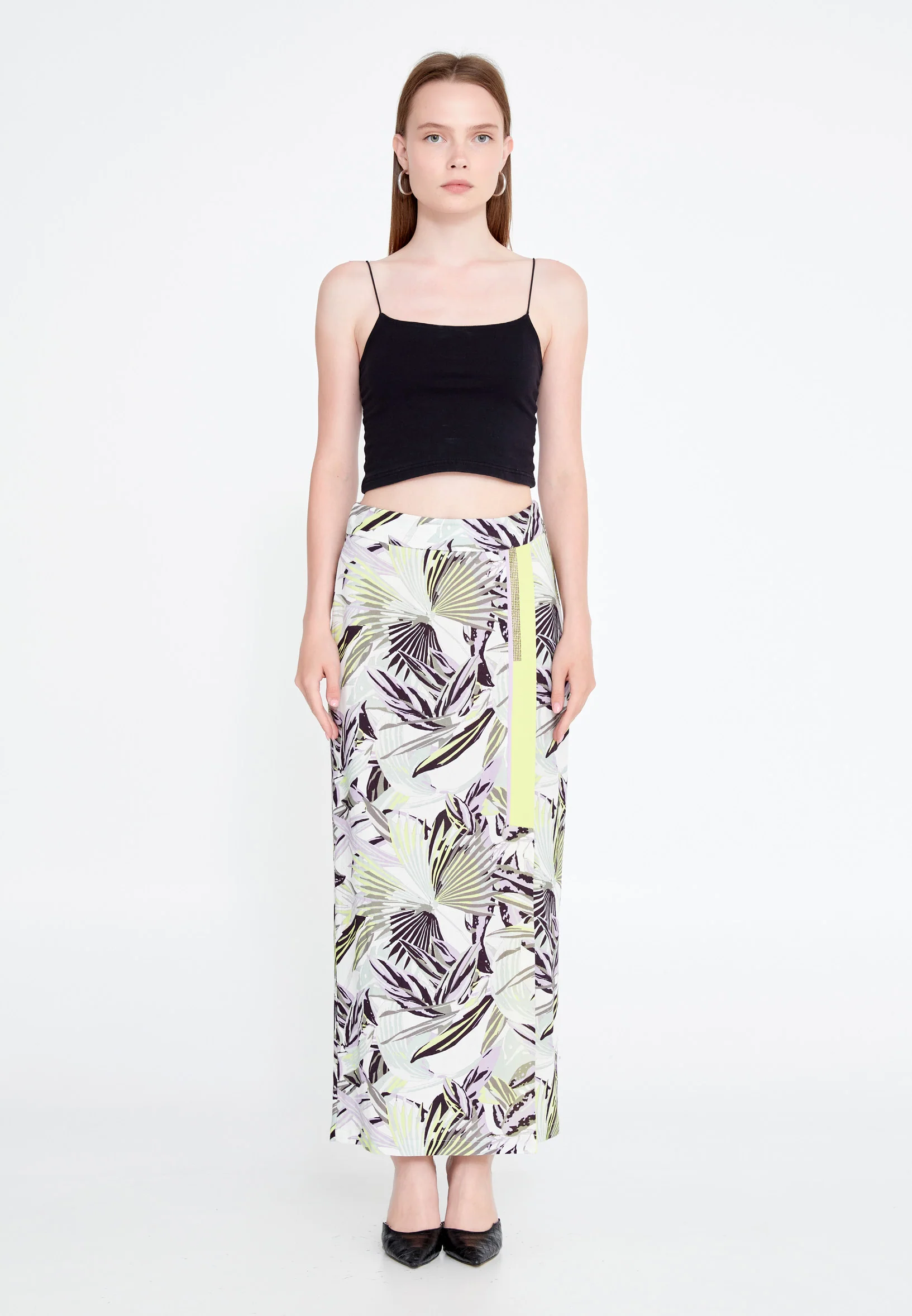 Midi Floral Regular Skirt huk23y03l034 - Image 2