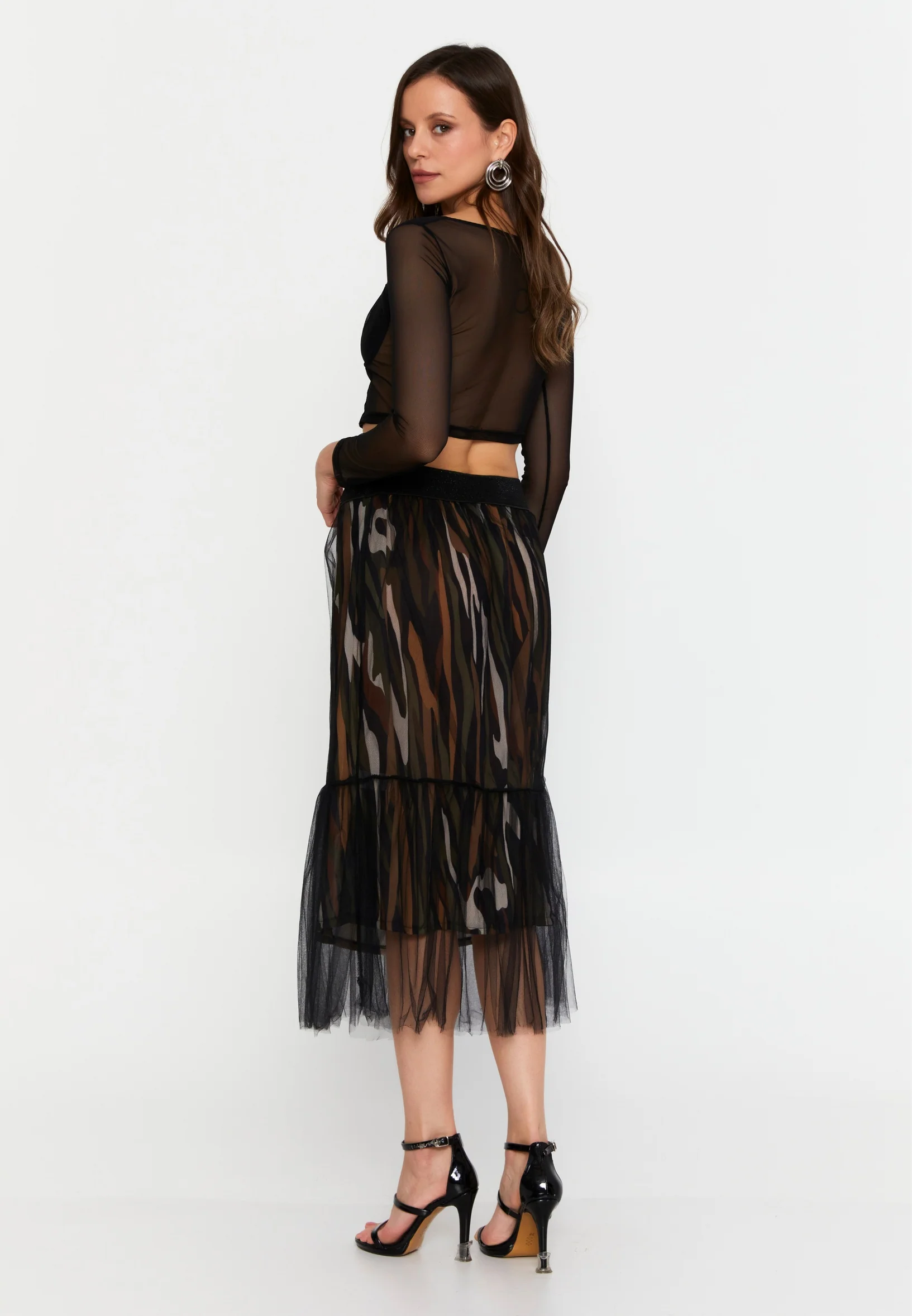 Midi Graphic Regular Skirt clf15986 - Image 10