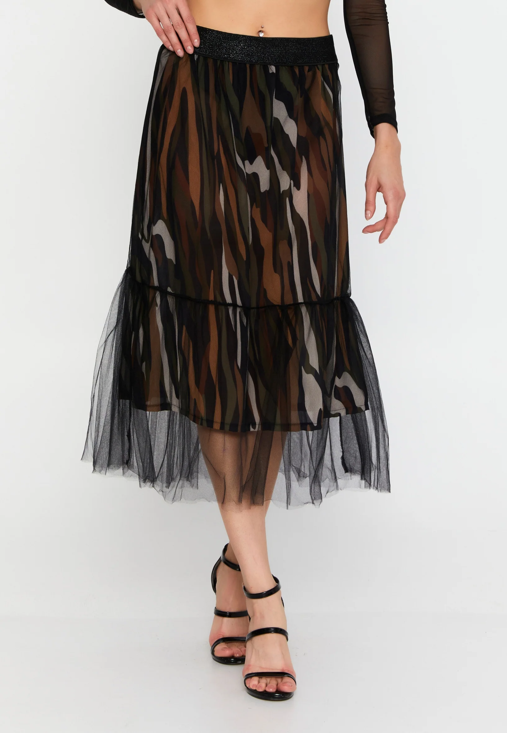 Midi Graphic Regular Skirt clf15986 - Image 12