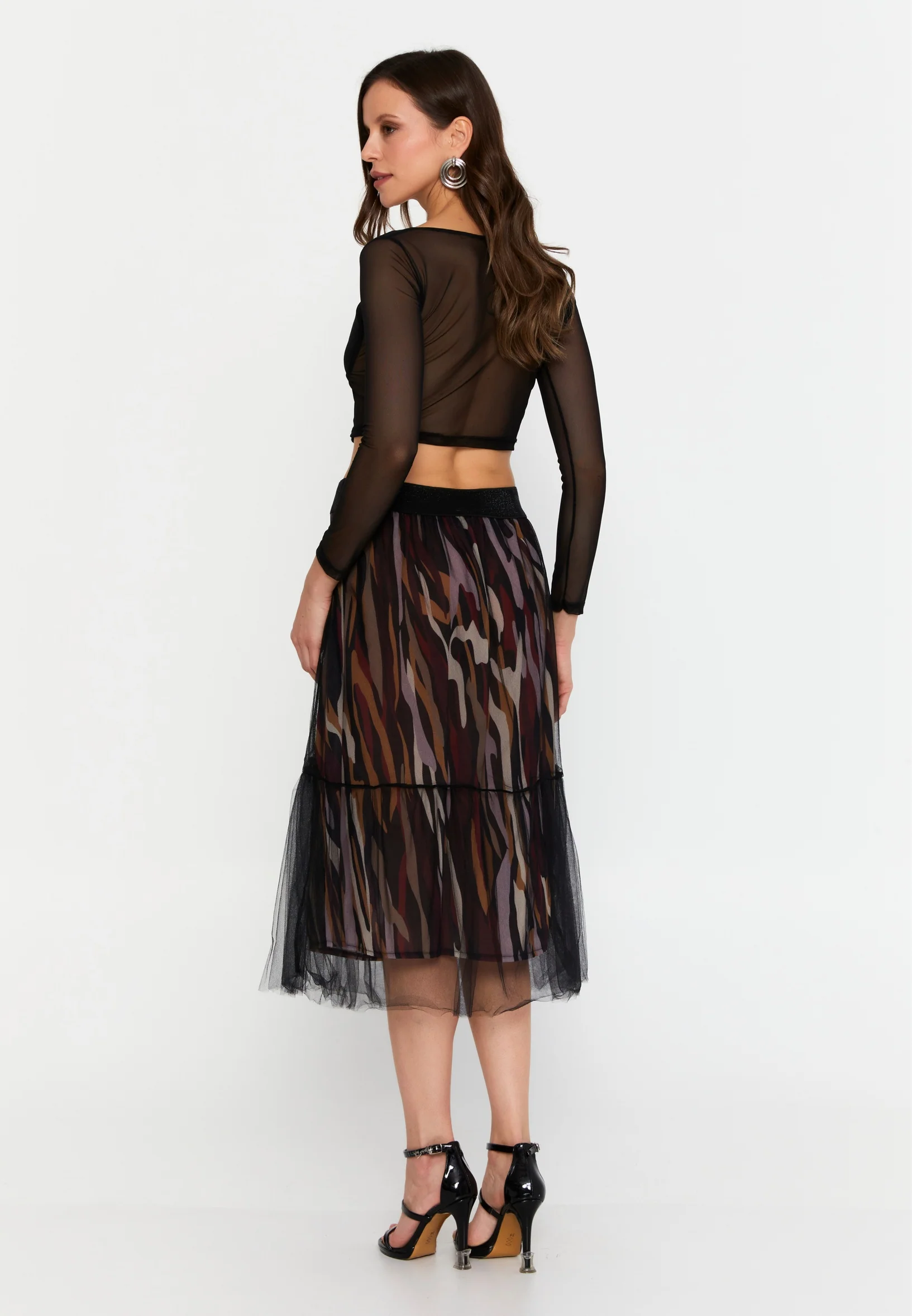 Midi Graphic Regular Skirt clf15986 - Image 2