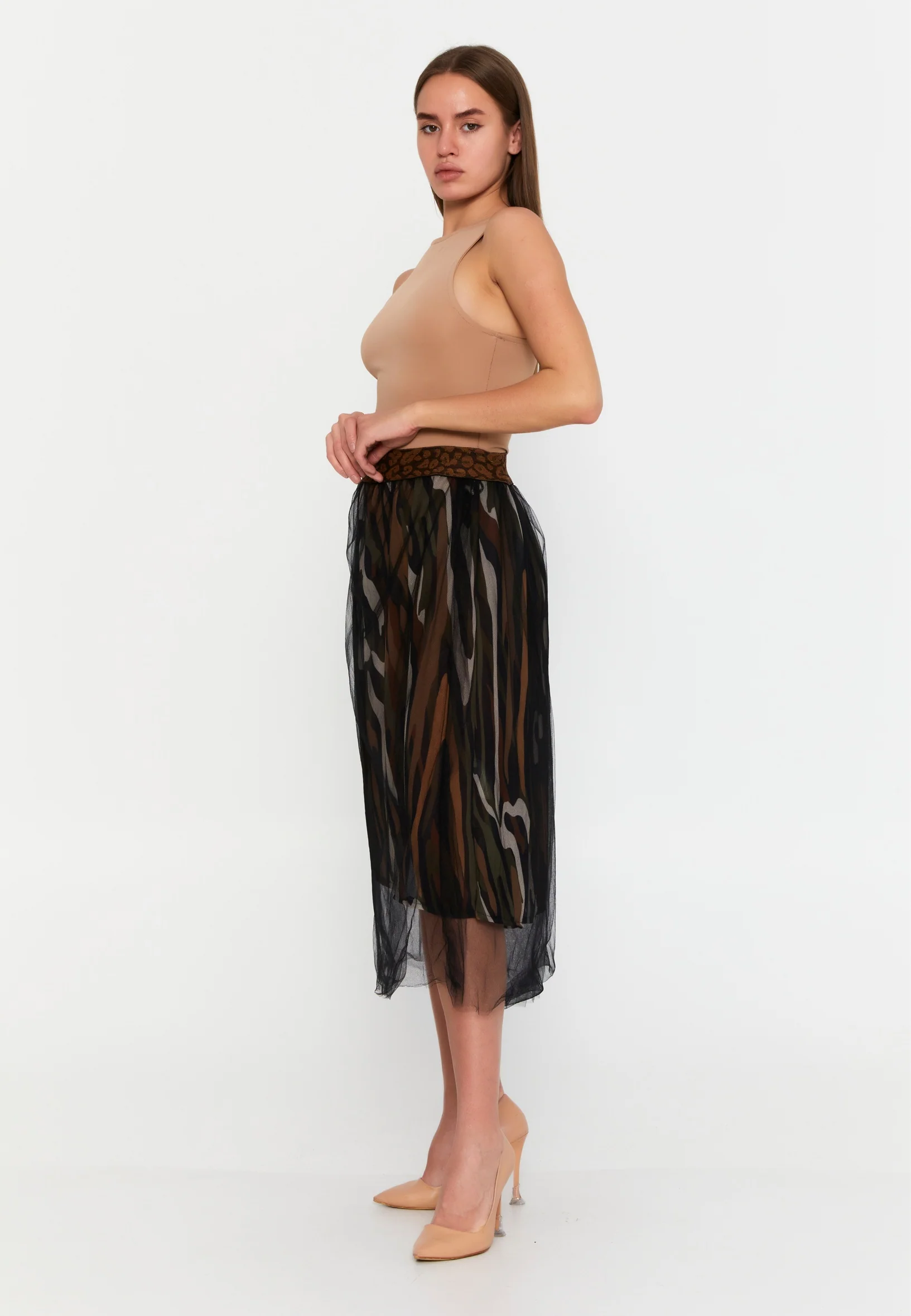 Midi Graphic Regular Skirt clf16086 - Image 11