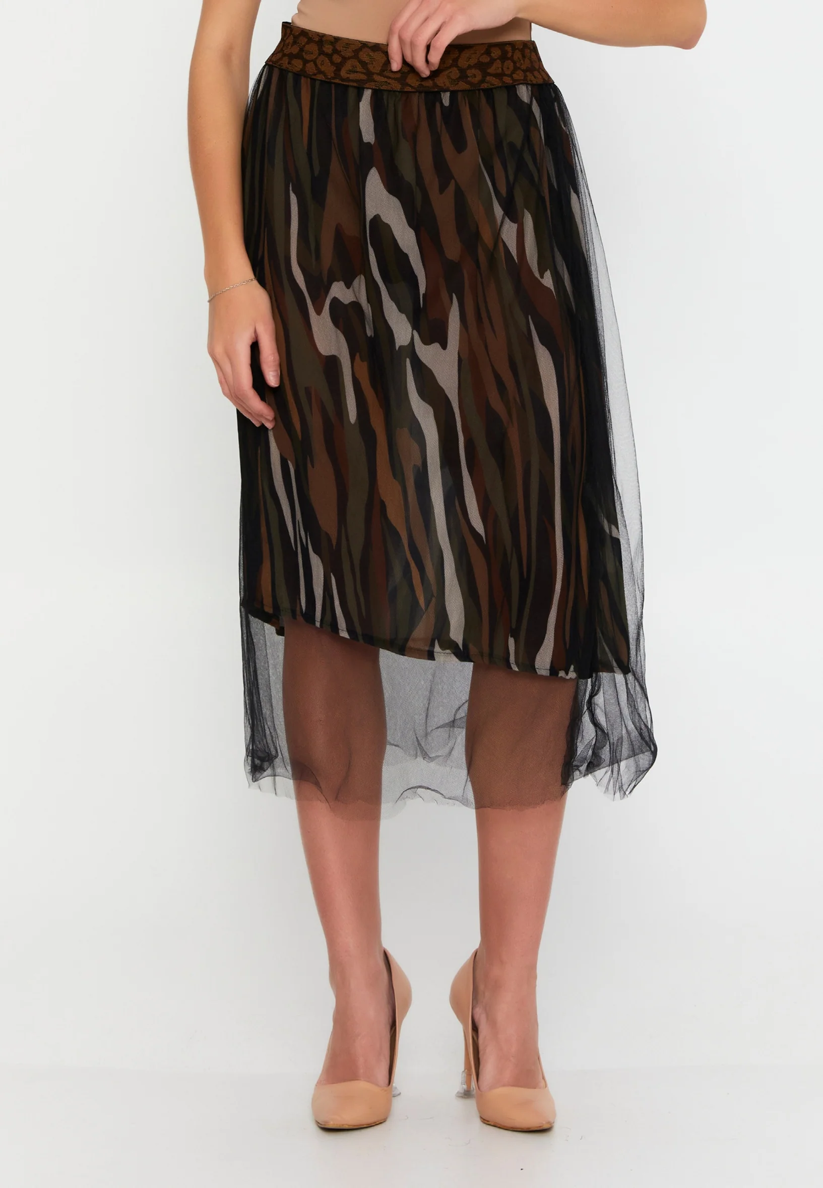 Midi Graphic Regular Skirt clf16086 - Image 12