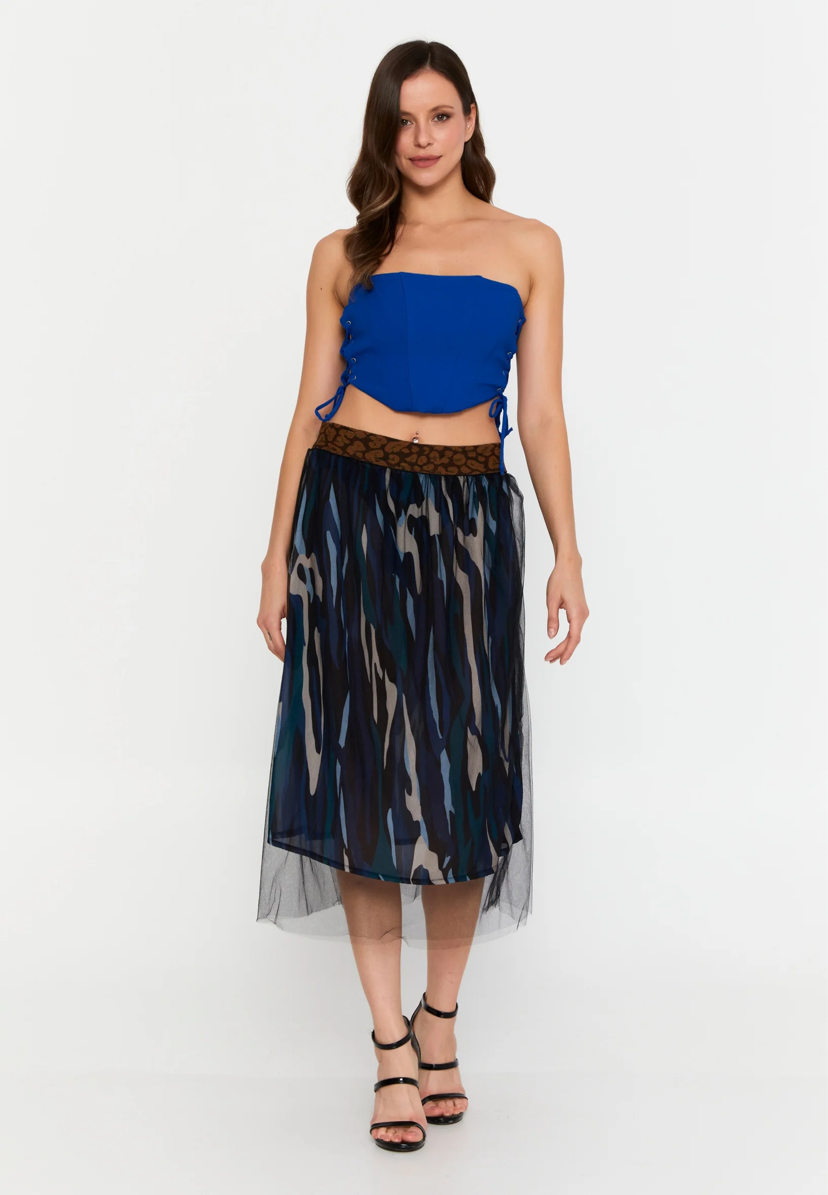 Midi Graphic Regular Skirt clf16086 - Image 13