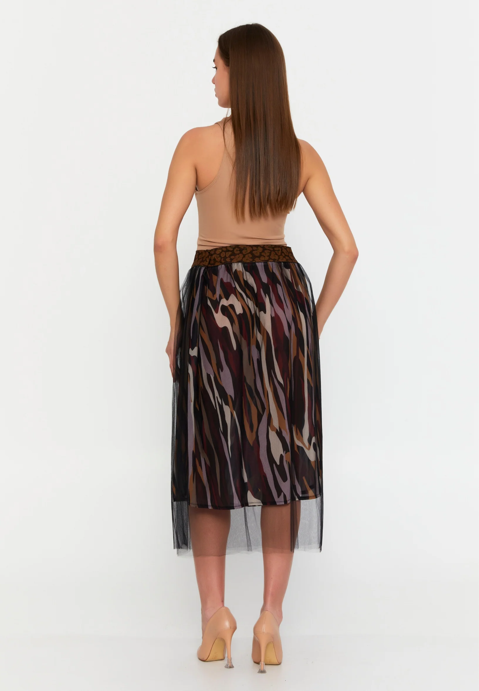 Midi Graphic Regular Skirt clf16086 - Image 2