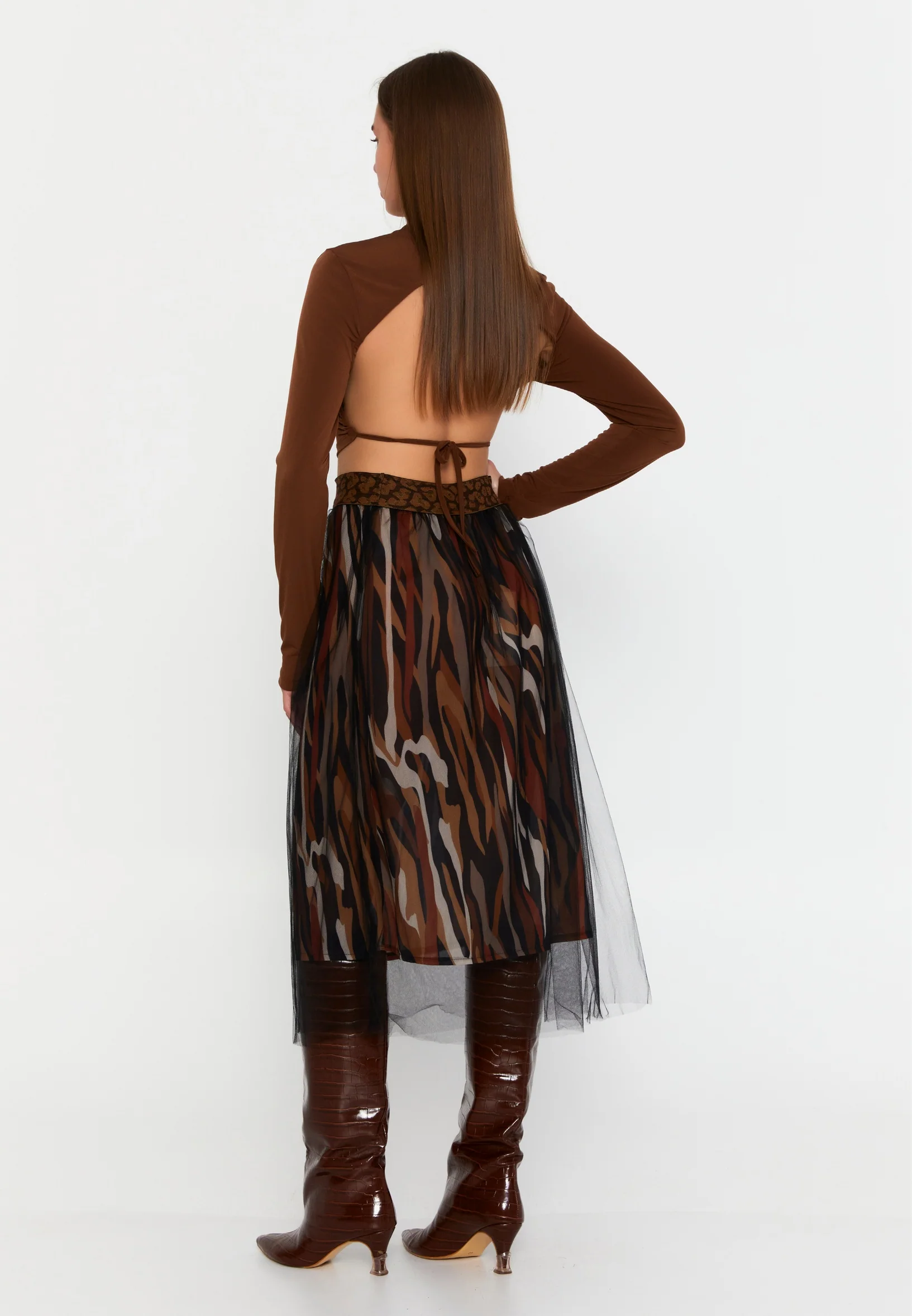 Midi Graphic Regular Skirt clf16086 - Image 6