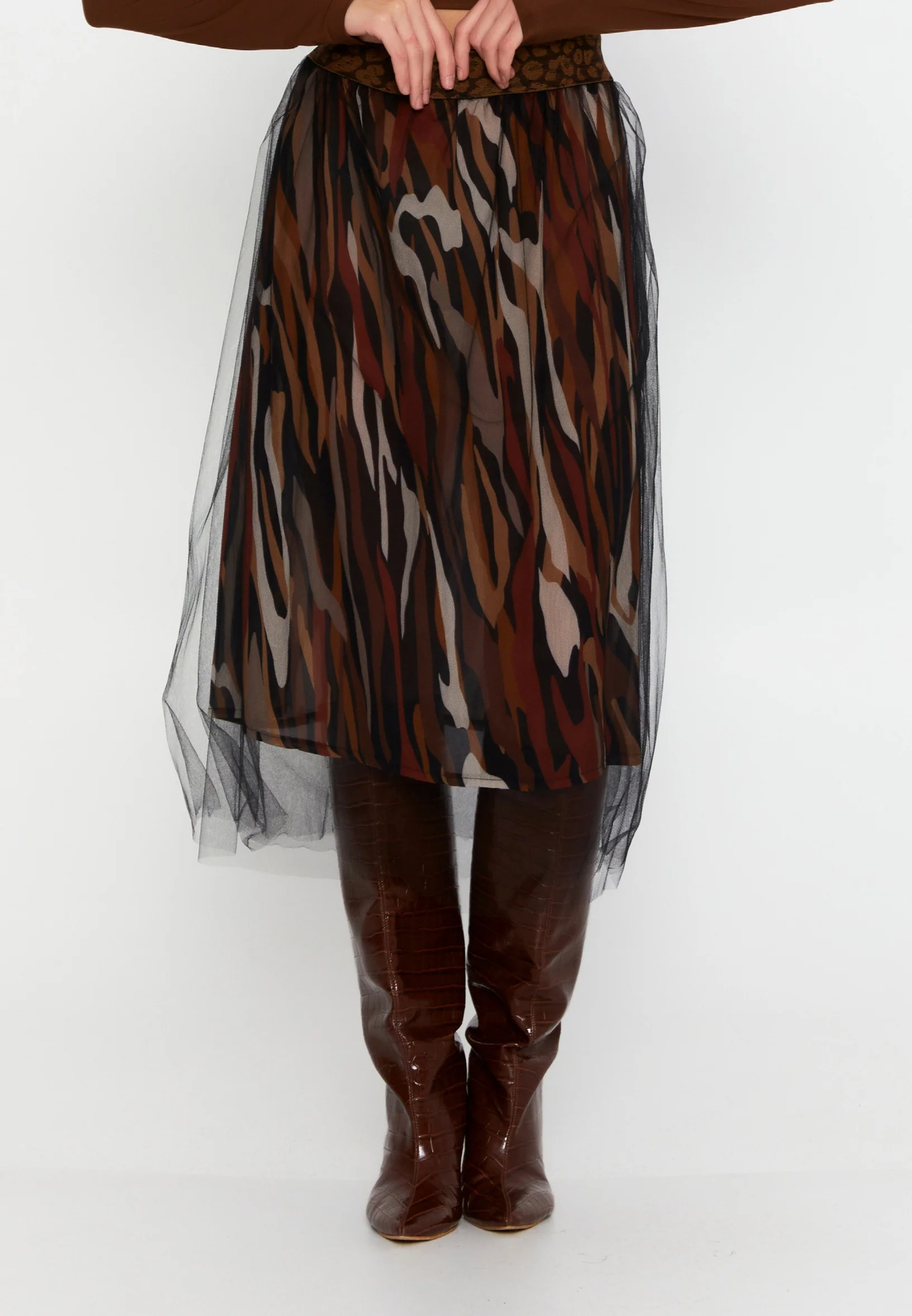Midi Graphic Regular Skirt clf16086 - Image 8