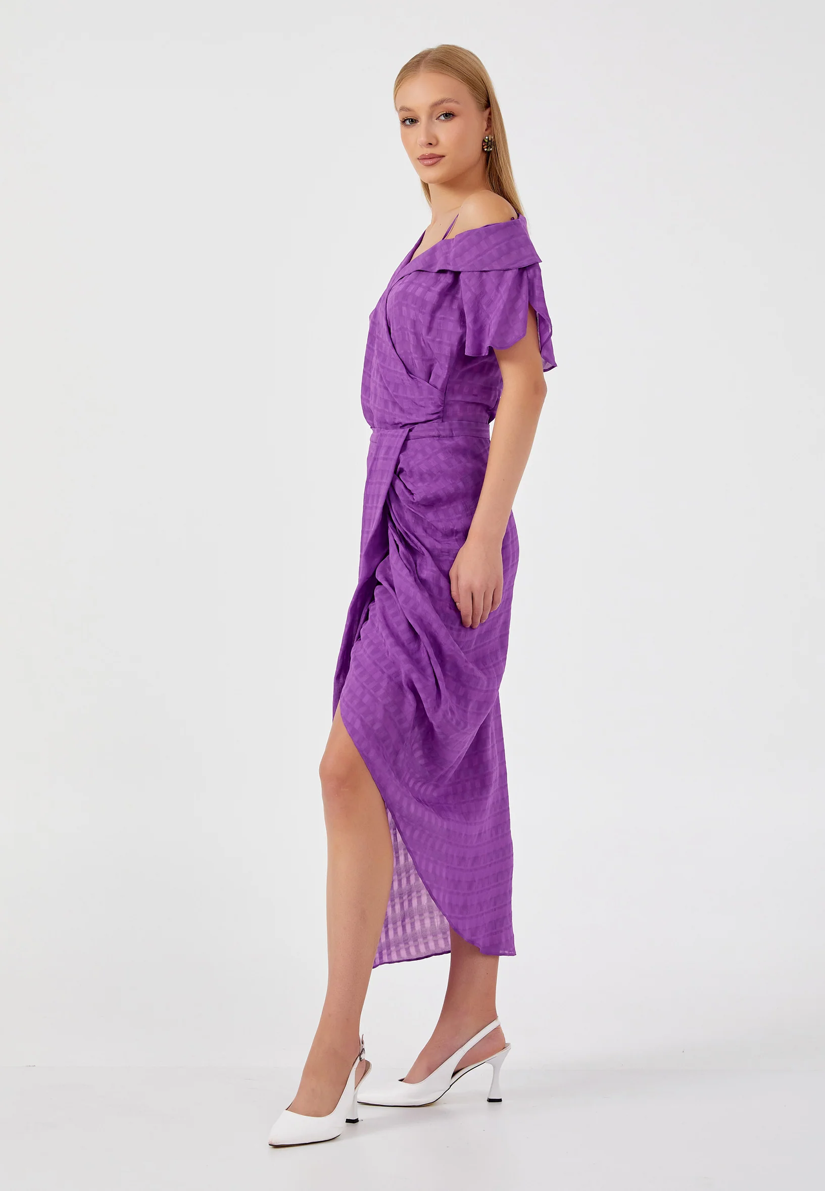 Midi Patterned Regular Skirt kmy24y30411 - Image 4