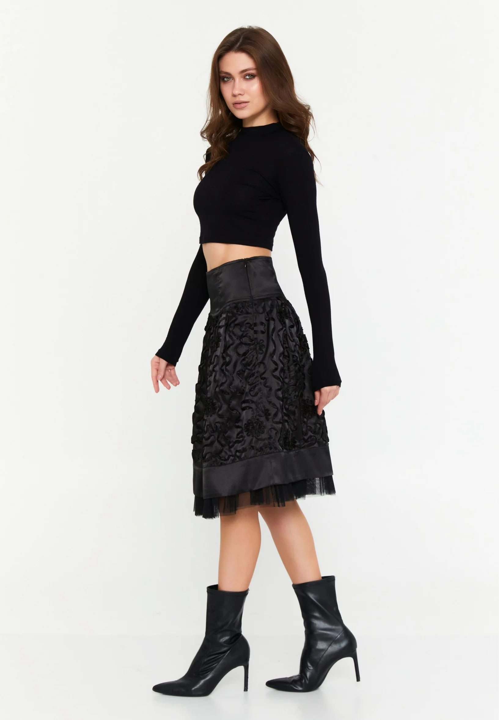Midi Patterned Regular Skirt ser10871 - Image 4