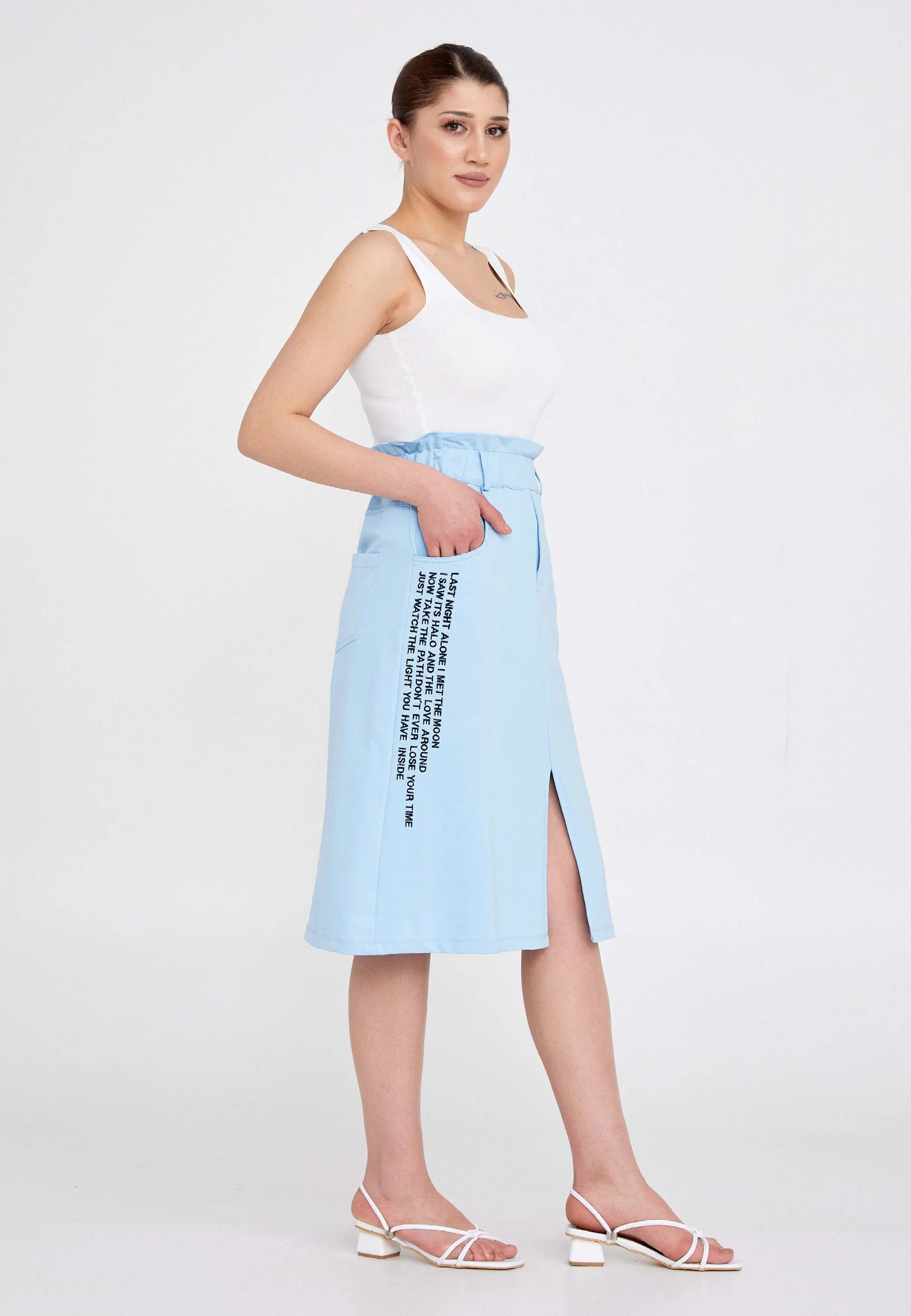Midi Printed Regular Skirt ber21y3118 - Image 4