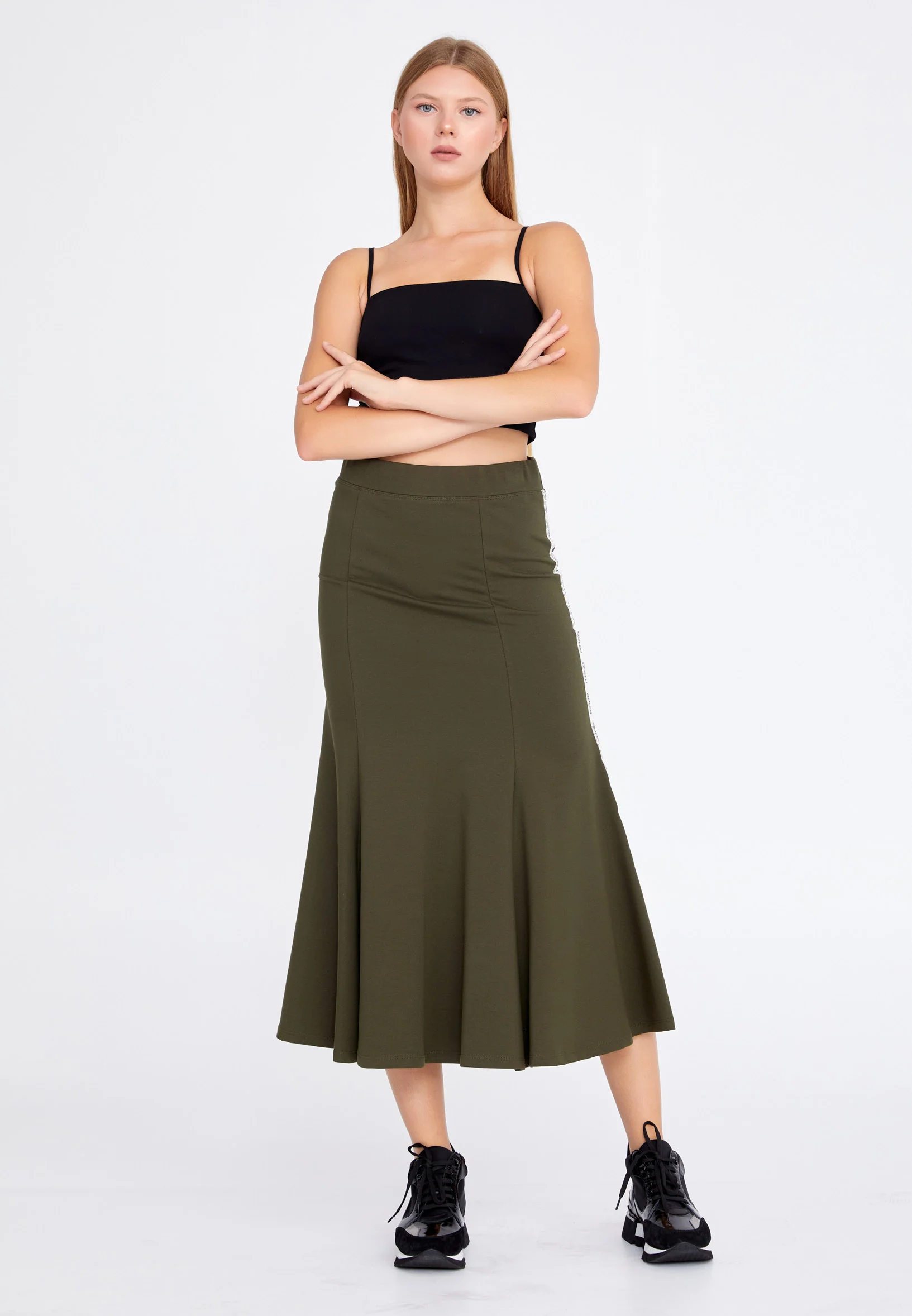 Midi Printed Regular Skirt ber22k3111 - Image 10