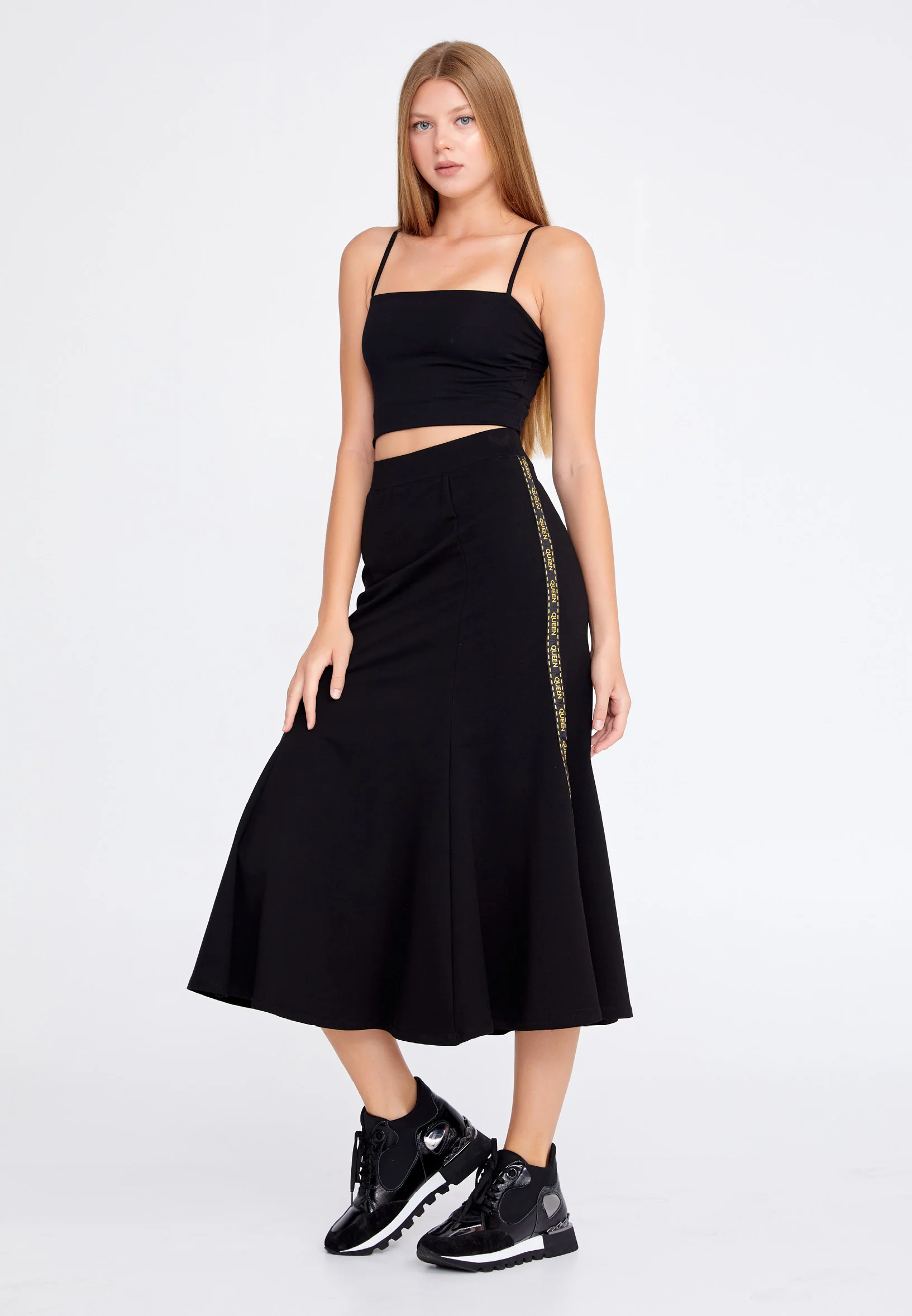 Midi Printed Regular Skirt ber22k3111 - Image 4