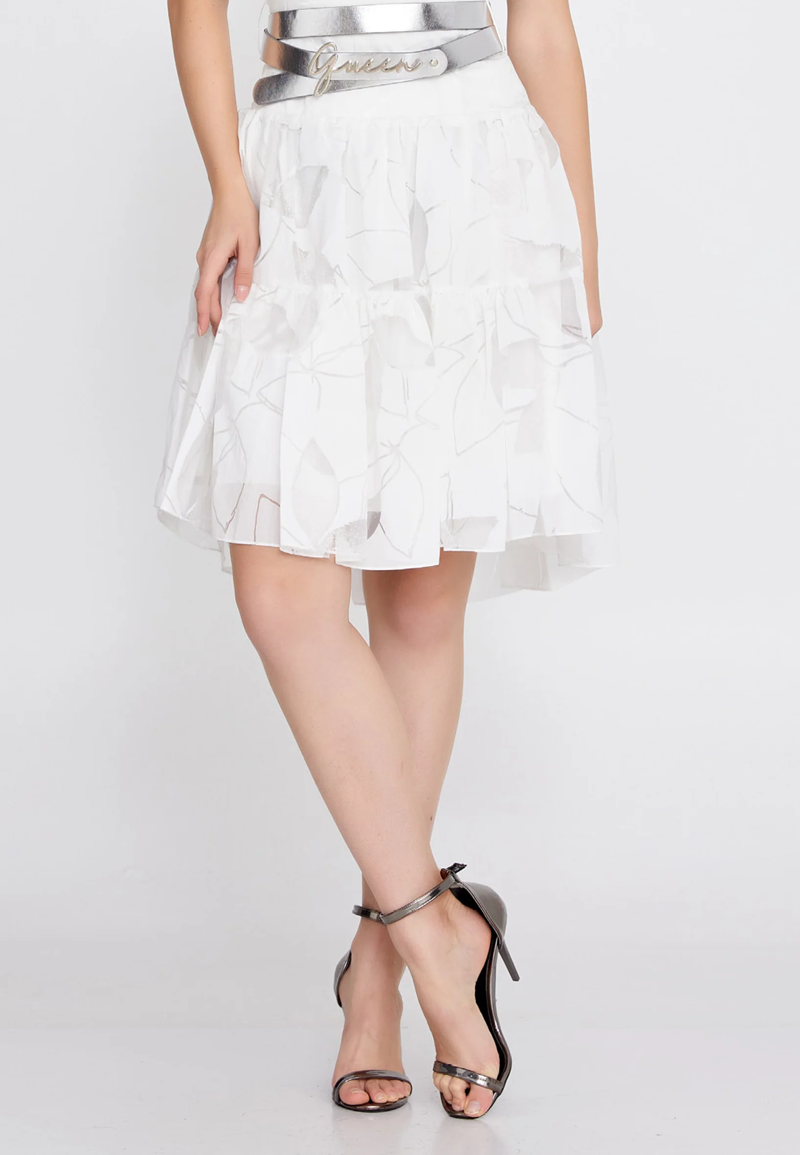 Midi Solid Color Regular Skirt ber20y3120 - Image 5