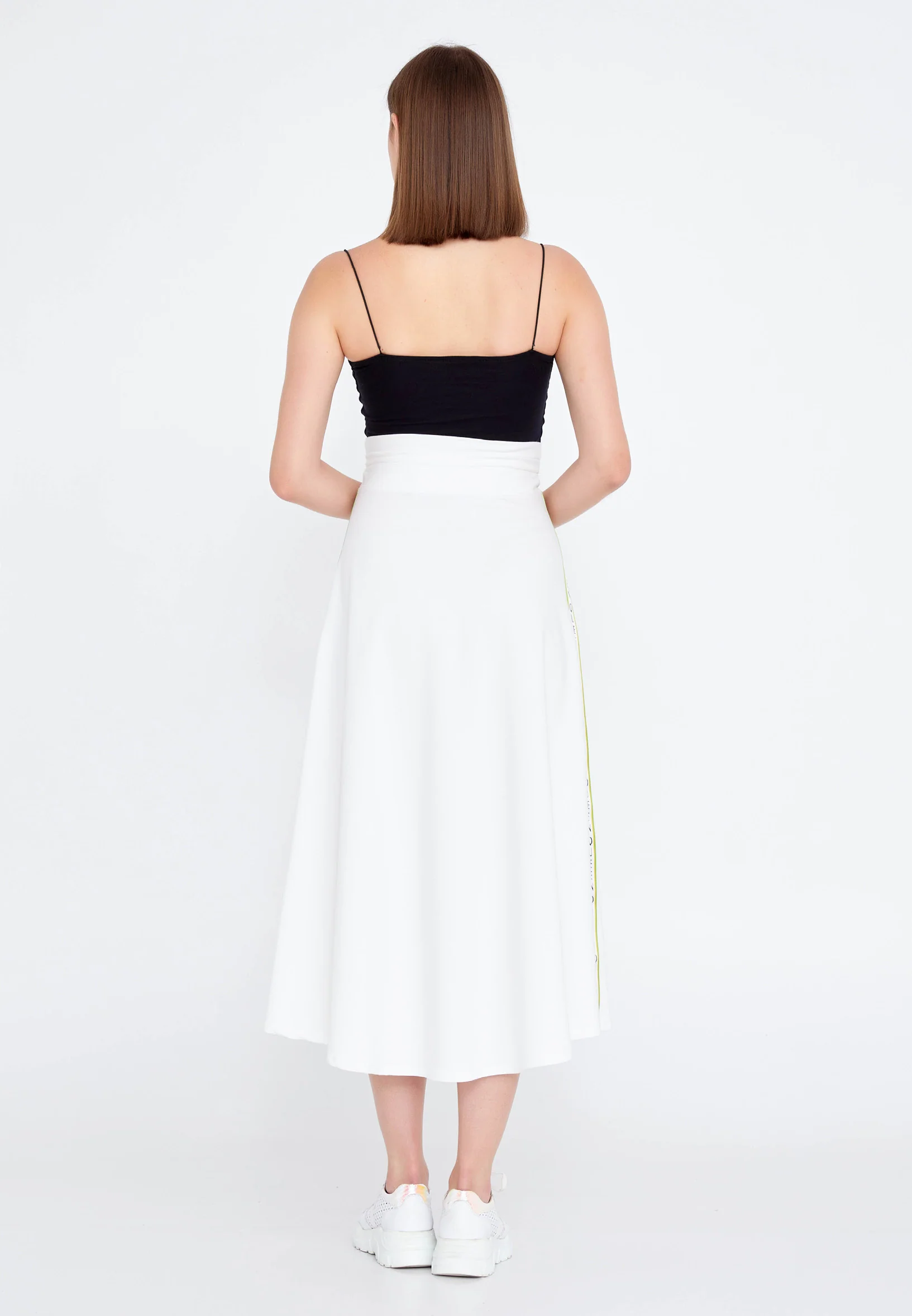 Midi Solid Color Regular Skirt ber21y3102 - Image 3