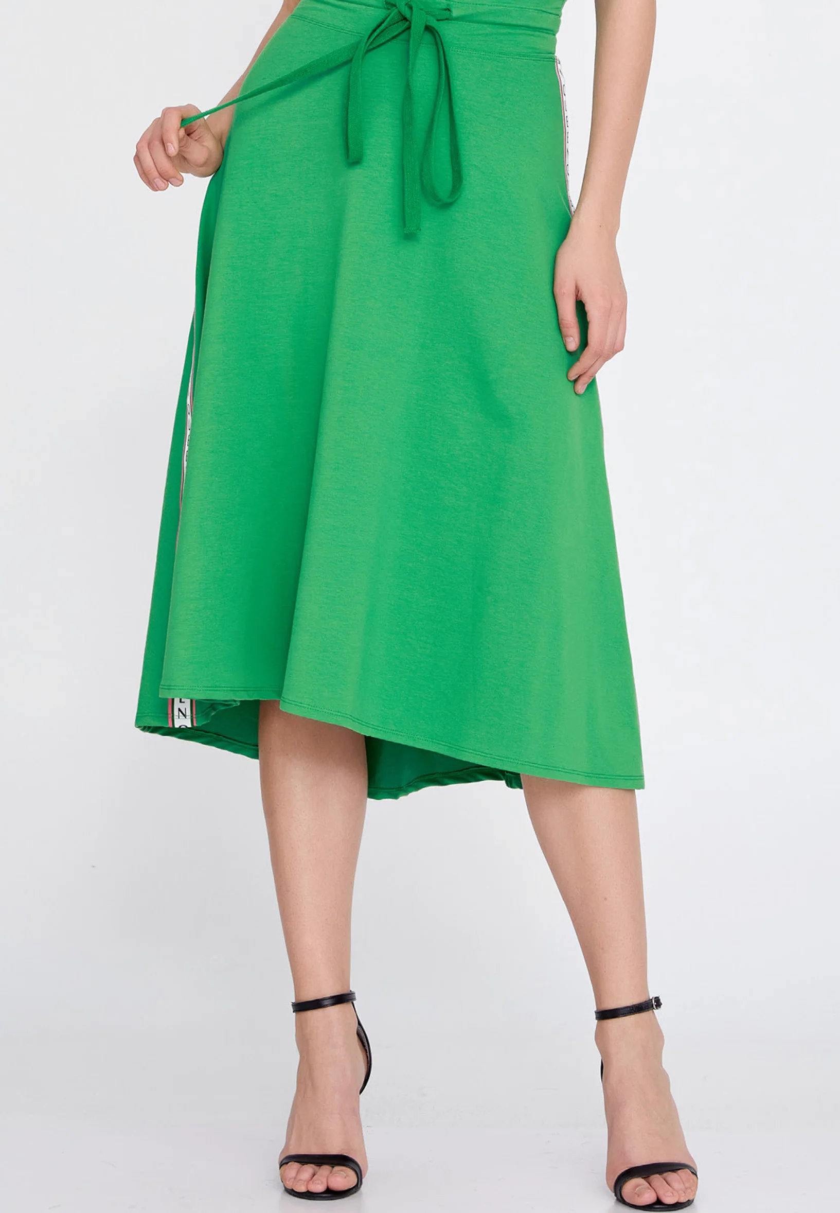 Midi Solid Color Regular Skirt ber21y3102 - Image 5
