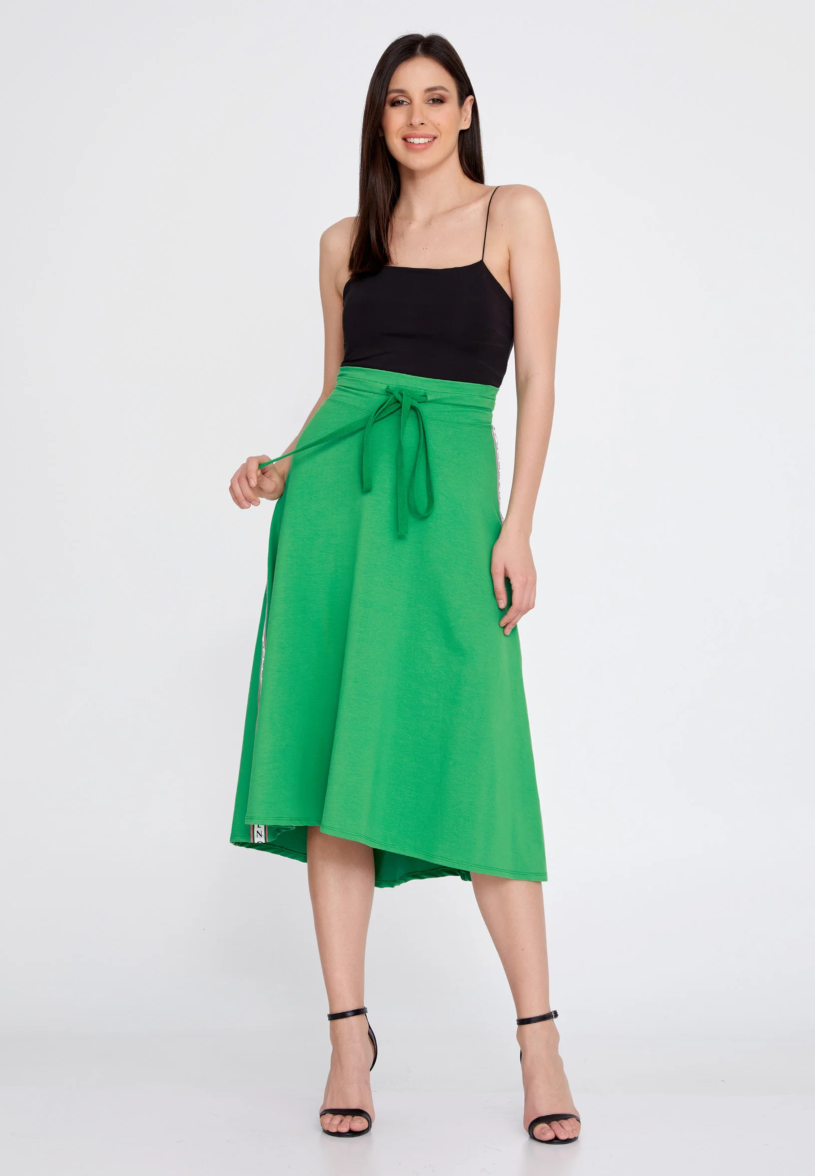 Midi Solid Color Regular Skirt ber21y3102 - Image 6