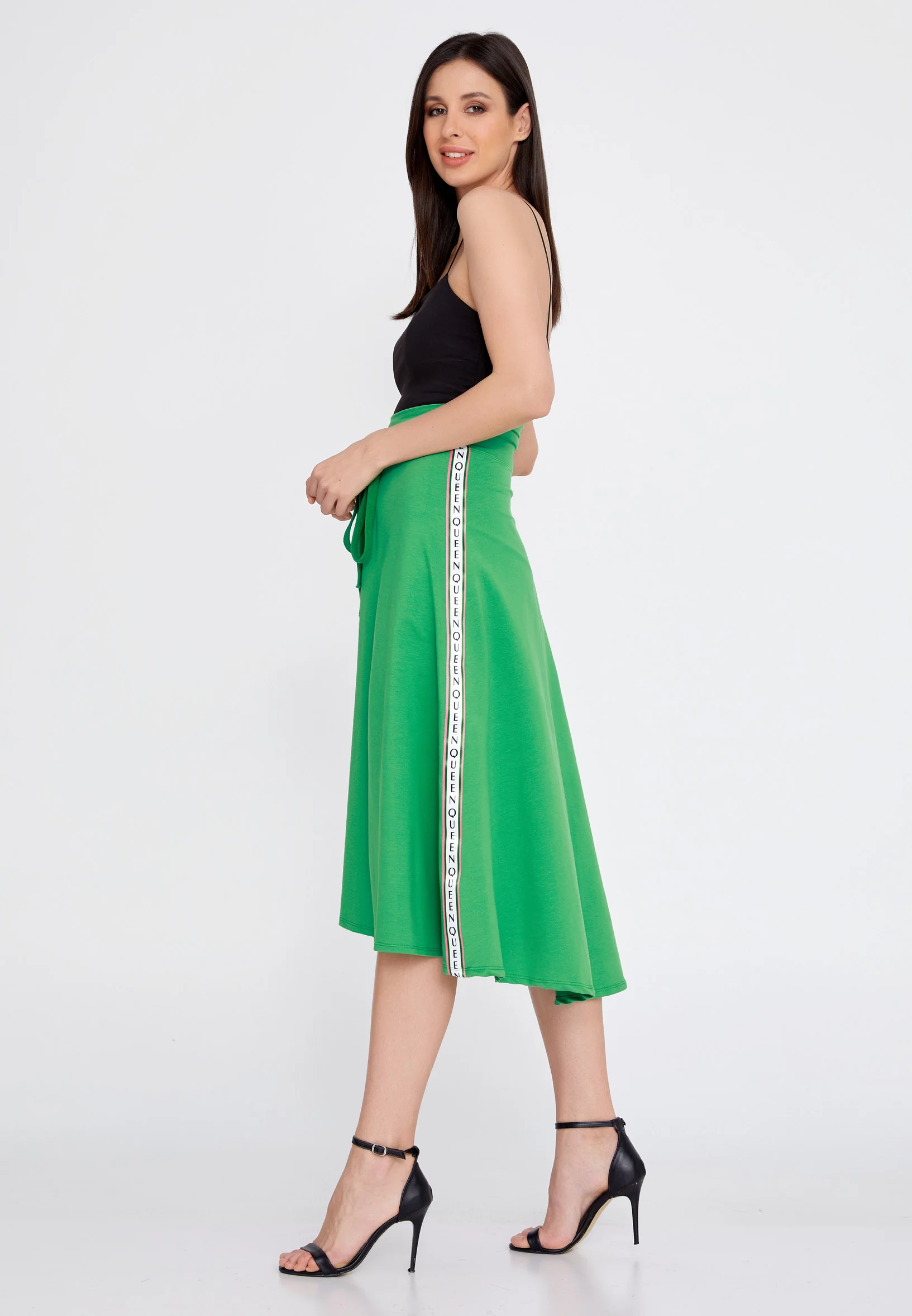 Midi Solid Color Regular Skirt ber21y3102 - Image 8