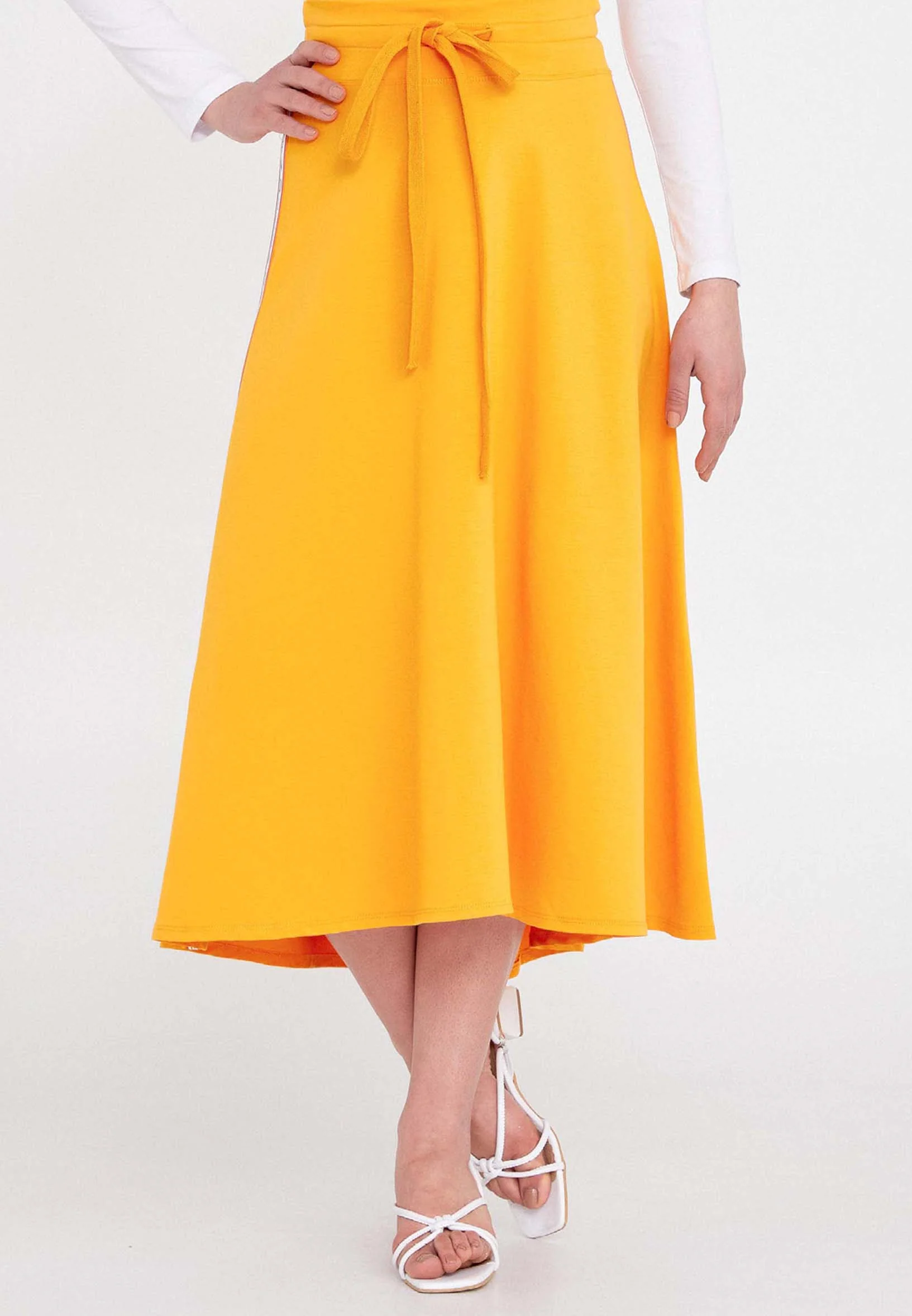Midi Solid Color Regular Skirt ber21y3102 - Image 9