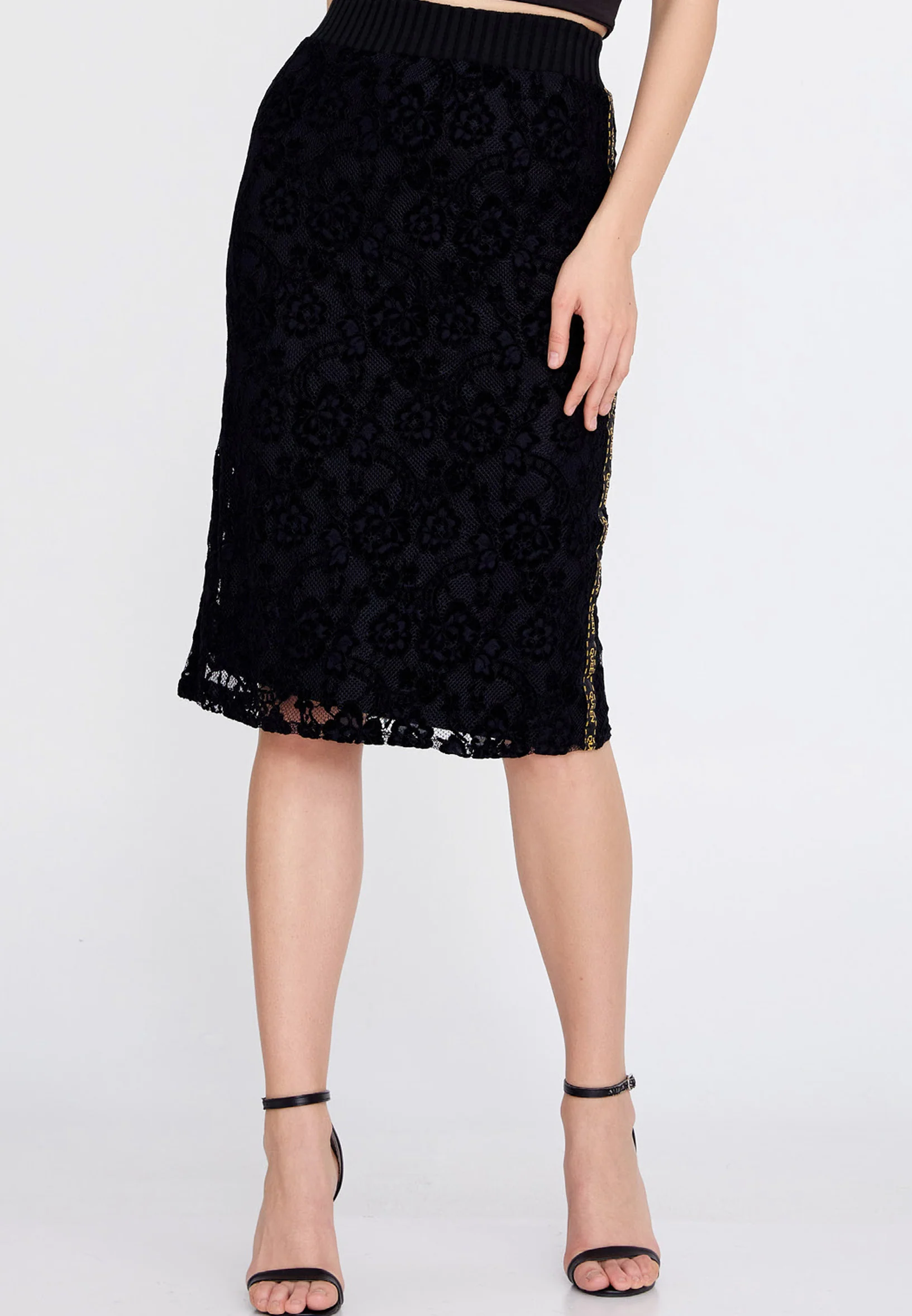 Midi Solid Color Regular Skirt ber22k3109