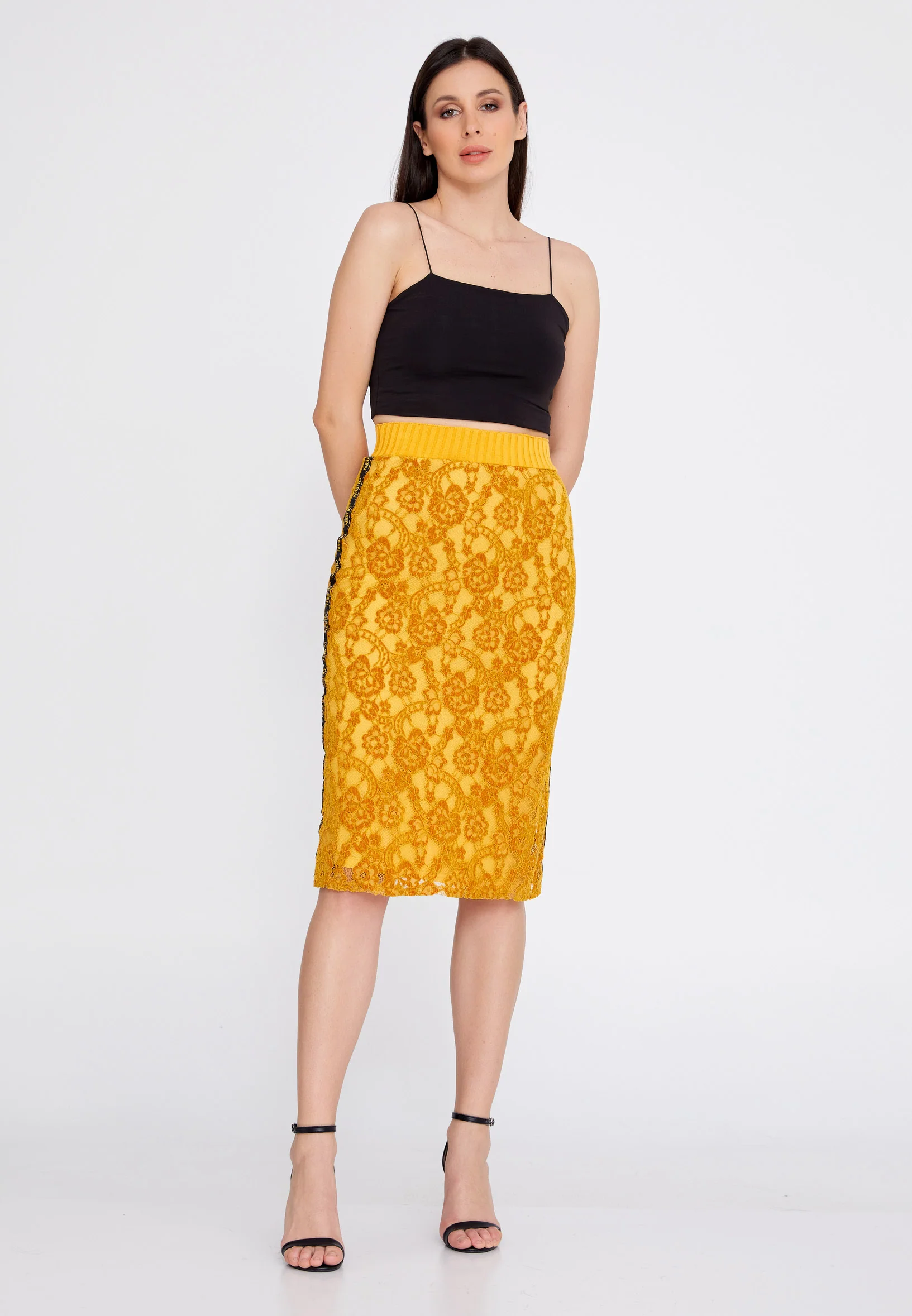 Midi Solid Color Regular Skirt ber22k3109 - Image 10