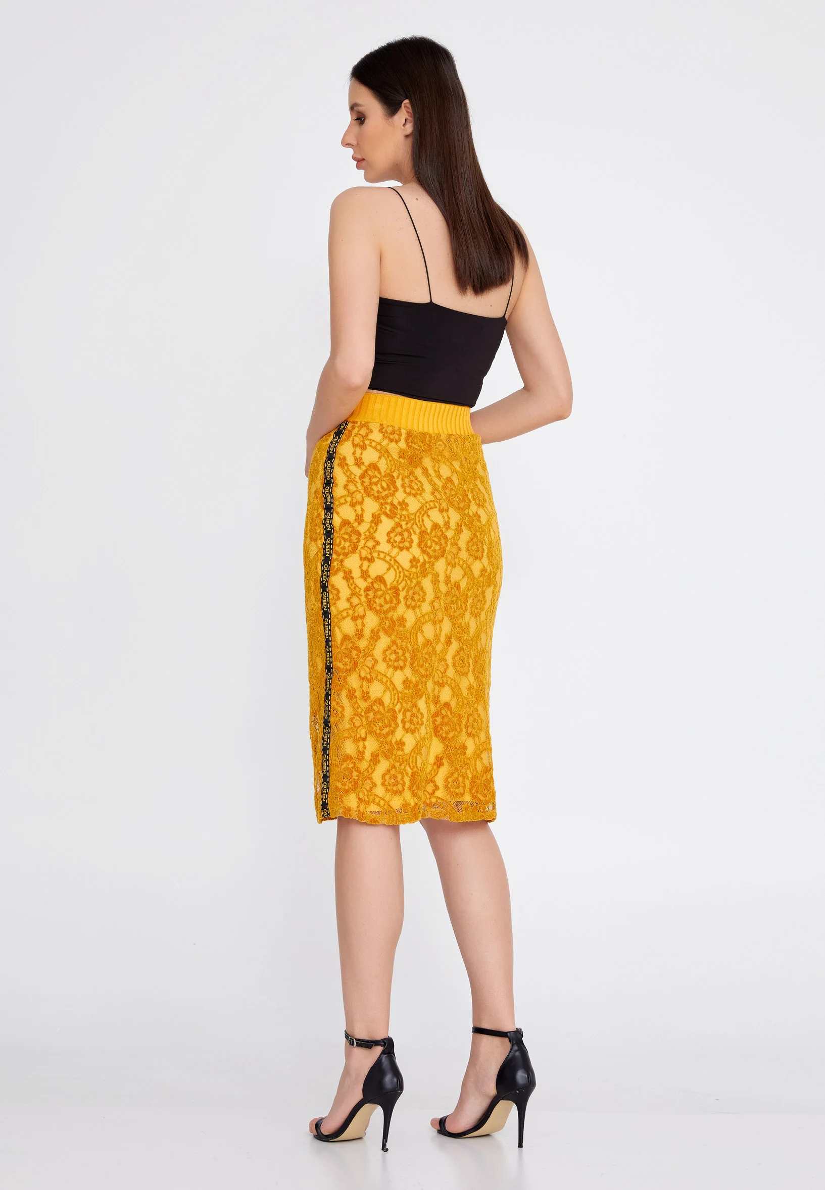 Midi Solid Color Regular Skirt ber22k3109 - Image 11