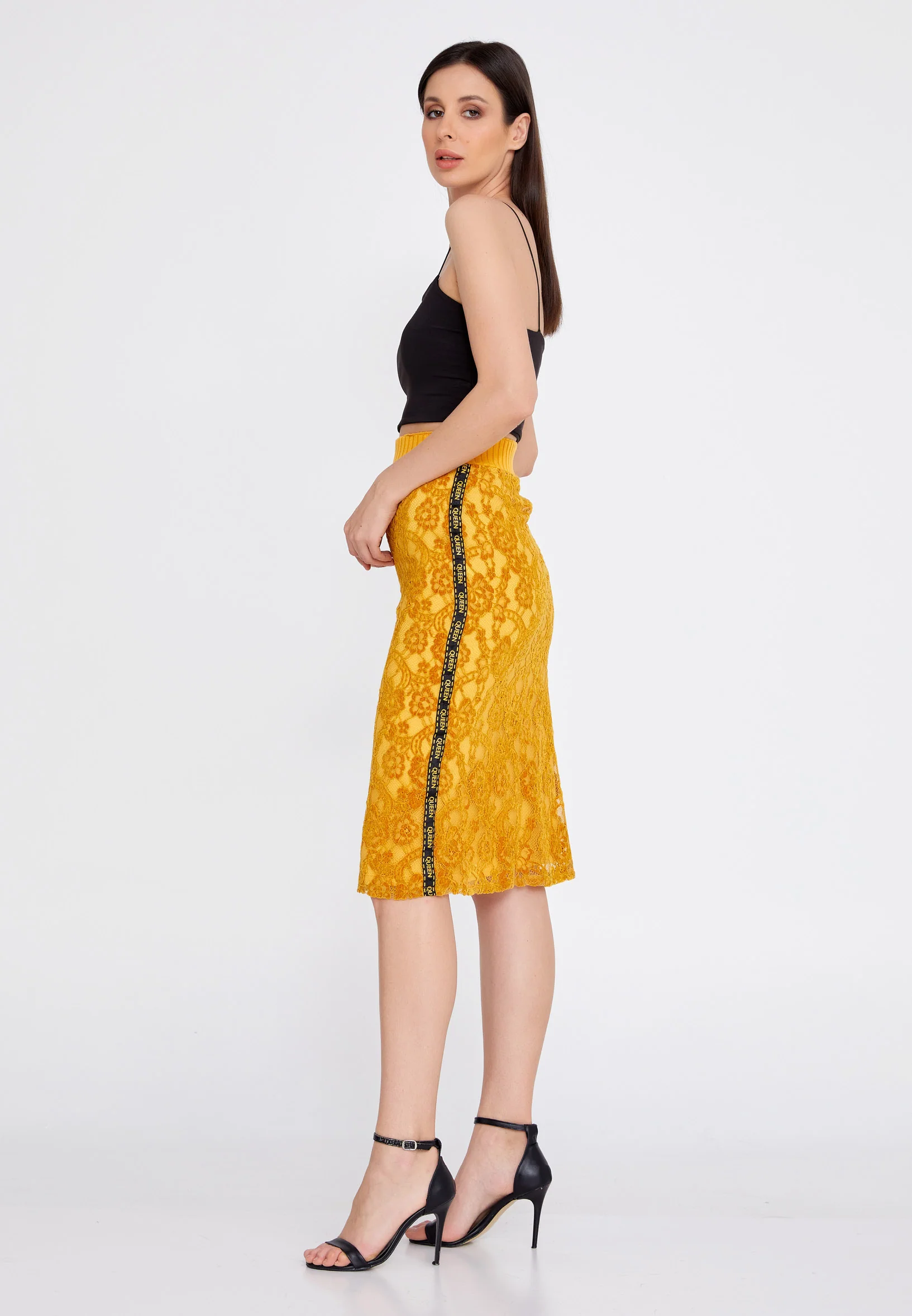 Midi Solid Color Regular Skirt ber22k3109 - Image 12