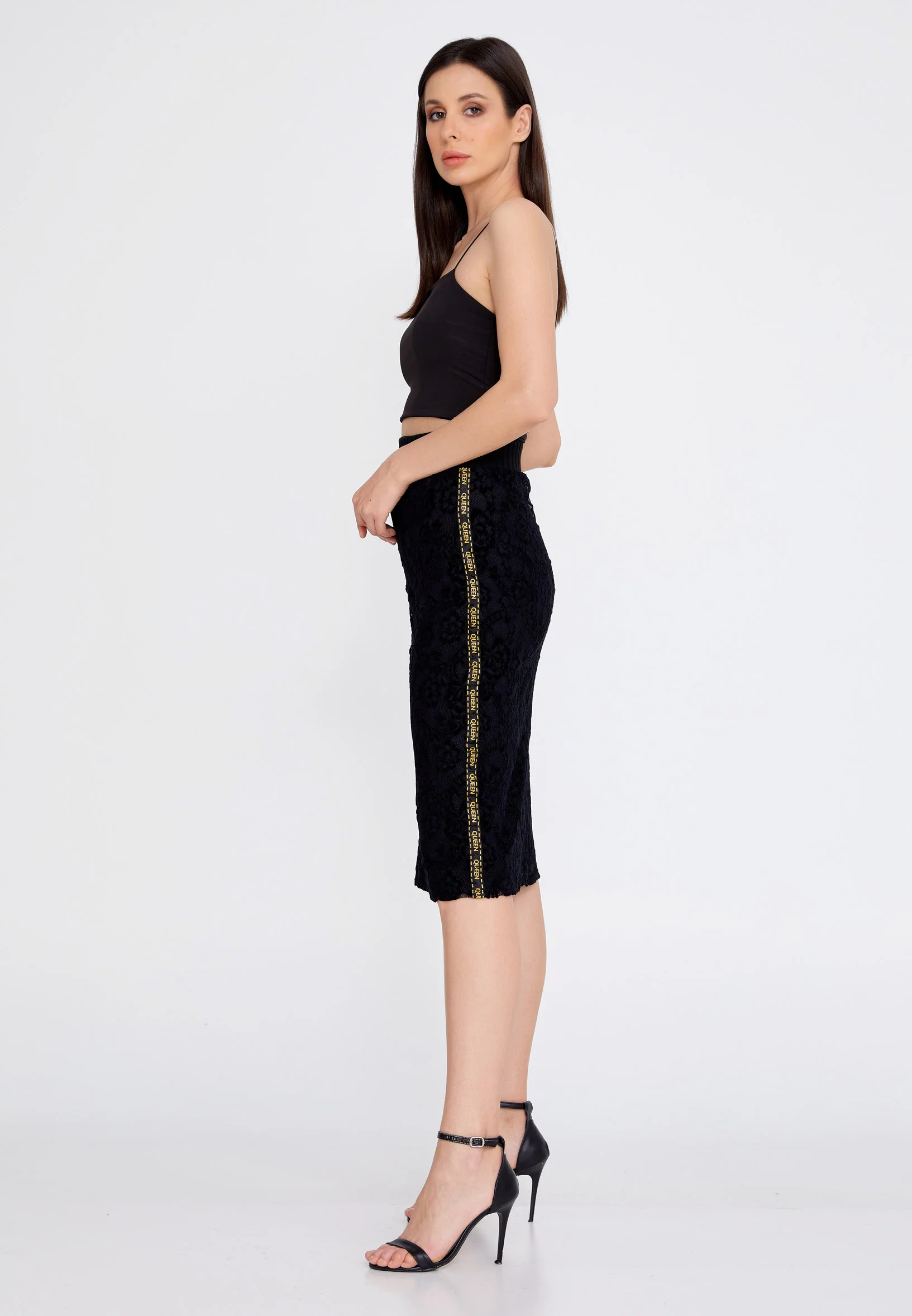 Midi Solid Color Regular Skirt ber22k3109 - Image 4