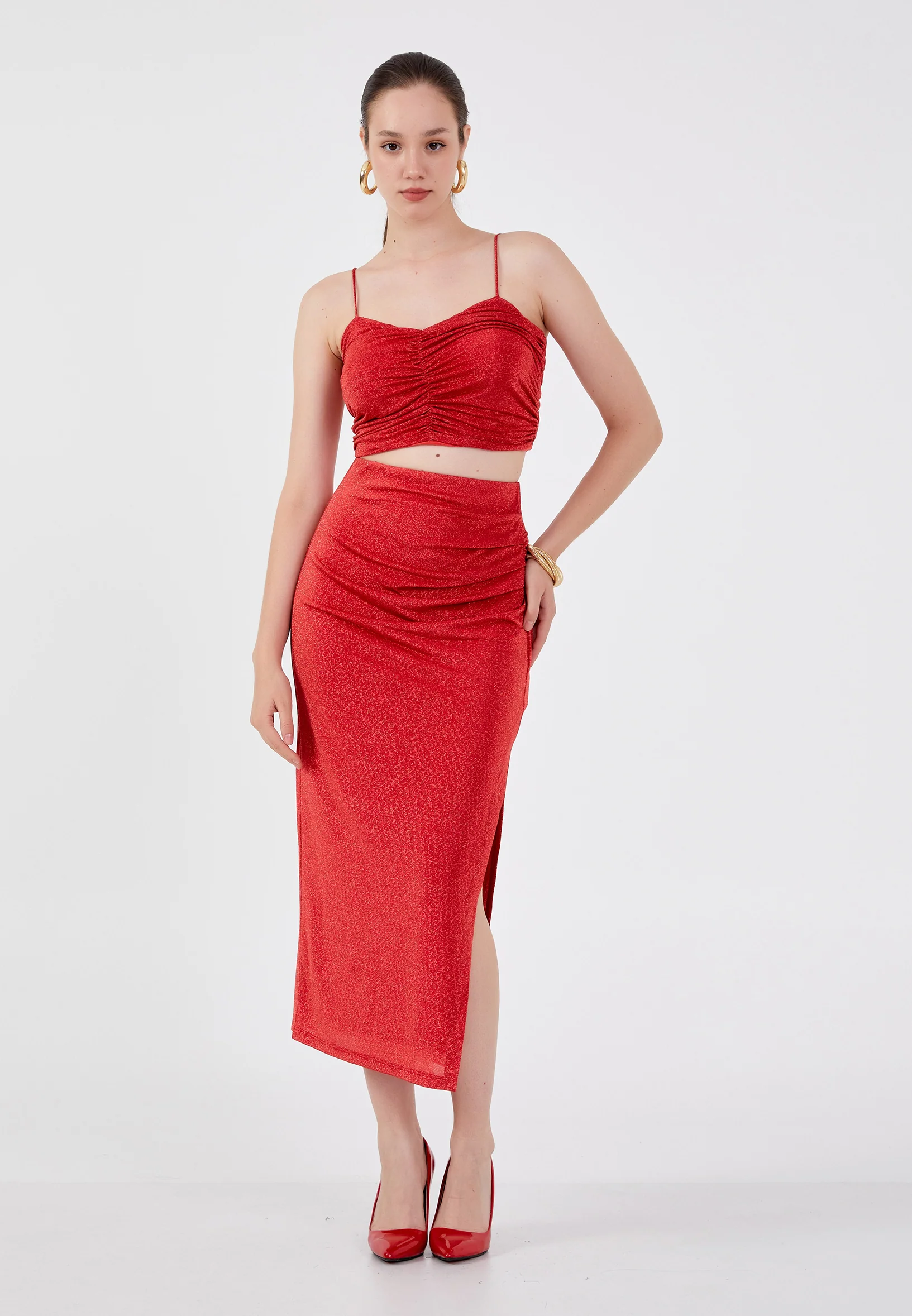 Midi Solid Color Regular Skirt ber23k3112 - Image 10