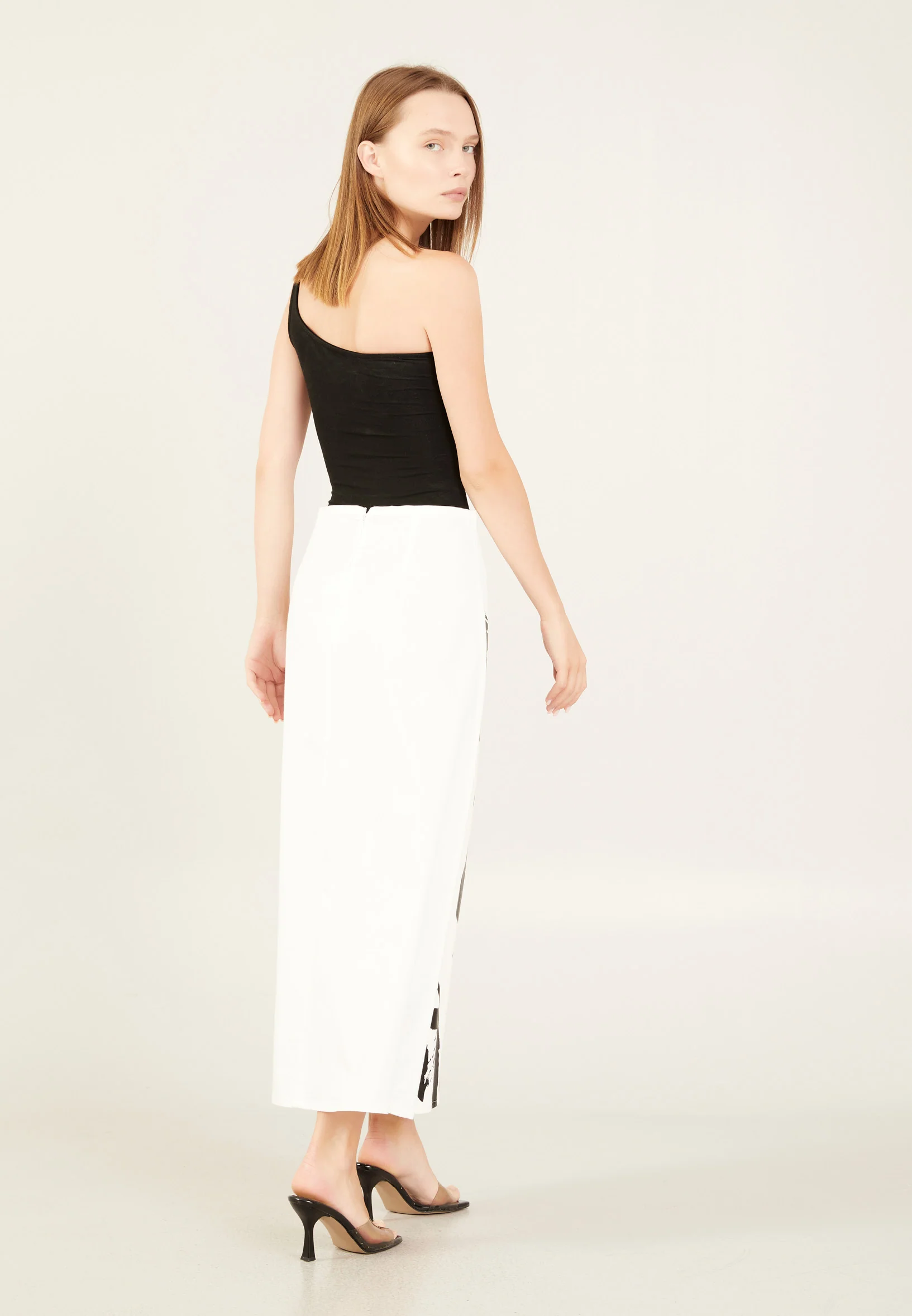 Midi Solid Color Regular Skirt ber23y3105 - Image 7