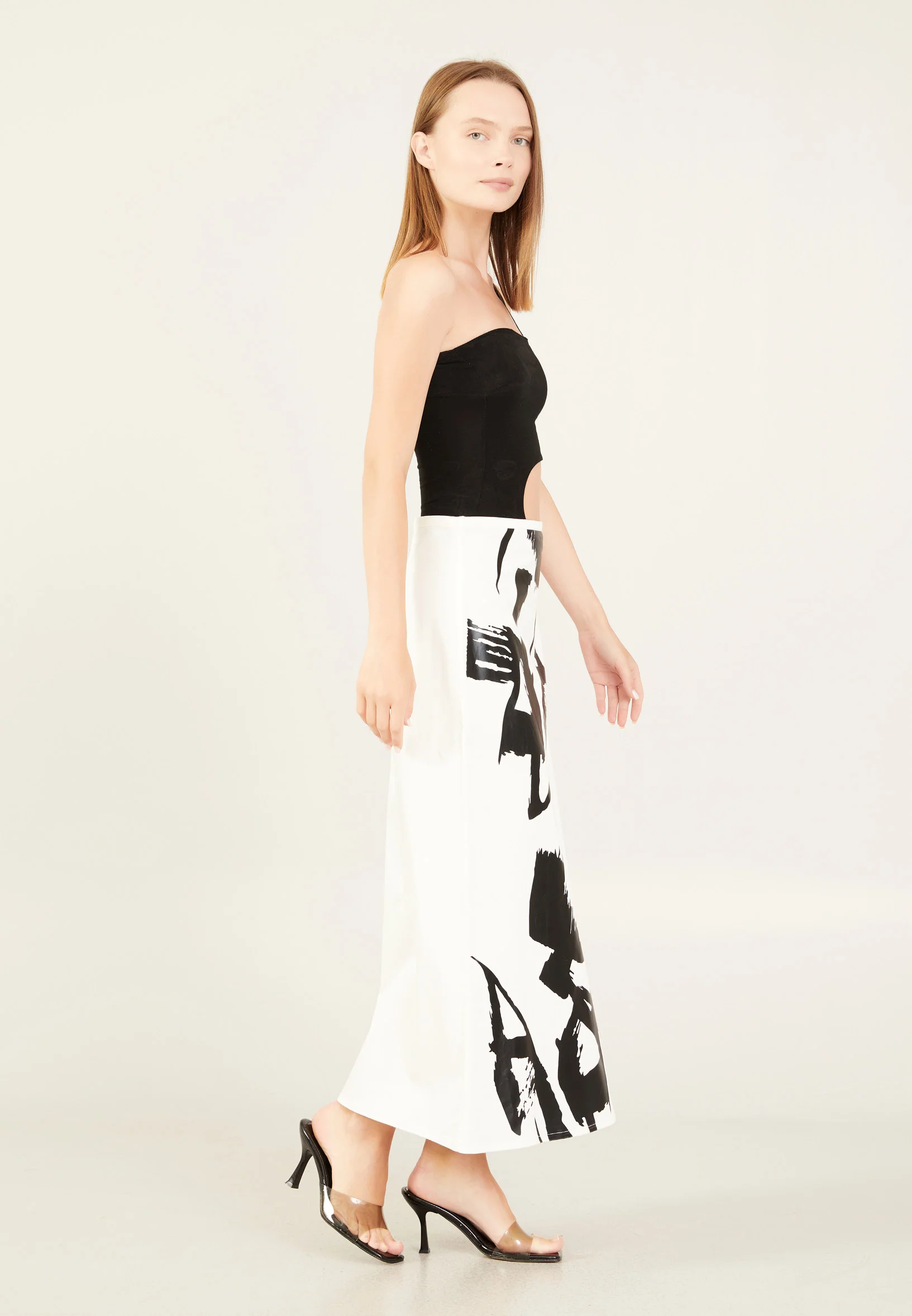 Midi Solid Color Regular Skirt ber23y3105 - Image 8