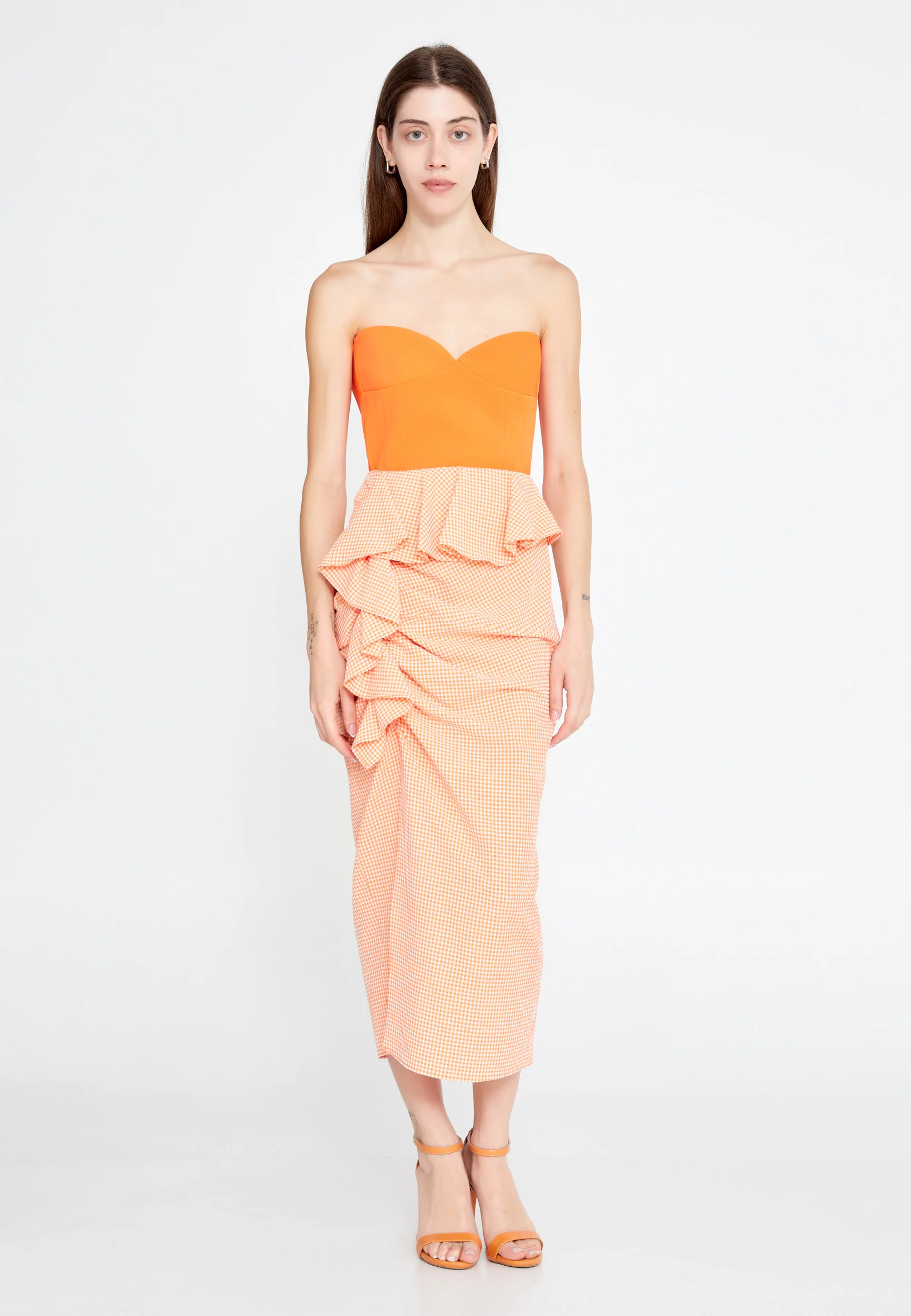 Midi Solid Color Regular Skirt ber23y3113 - Image 5
