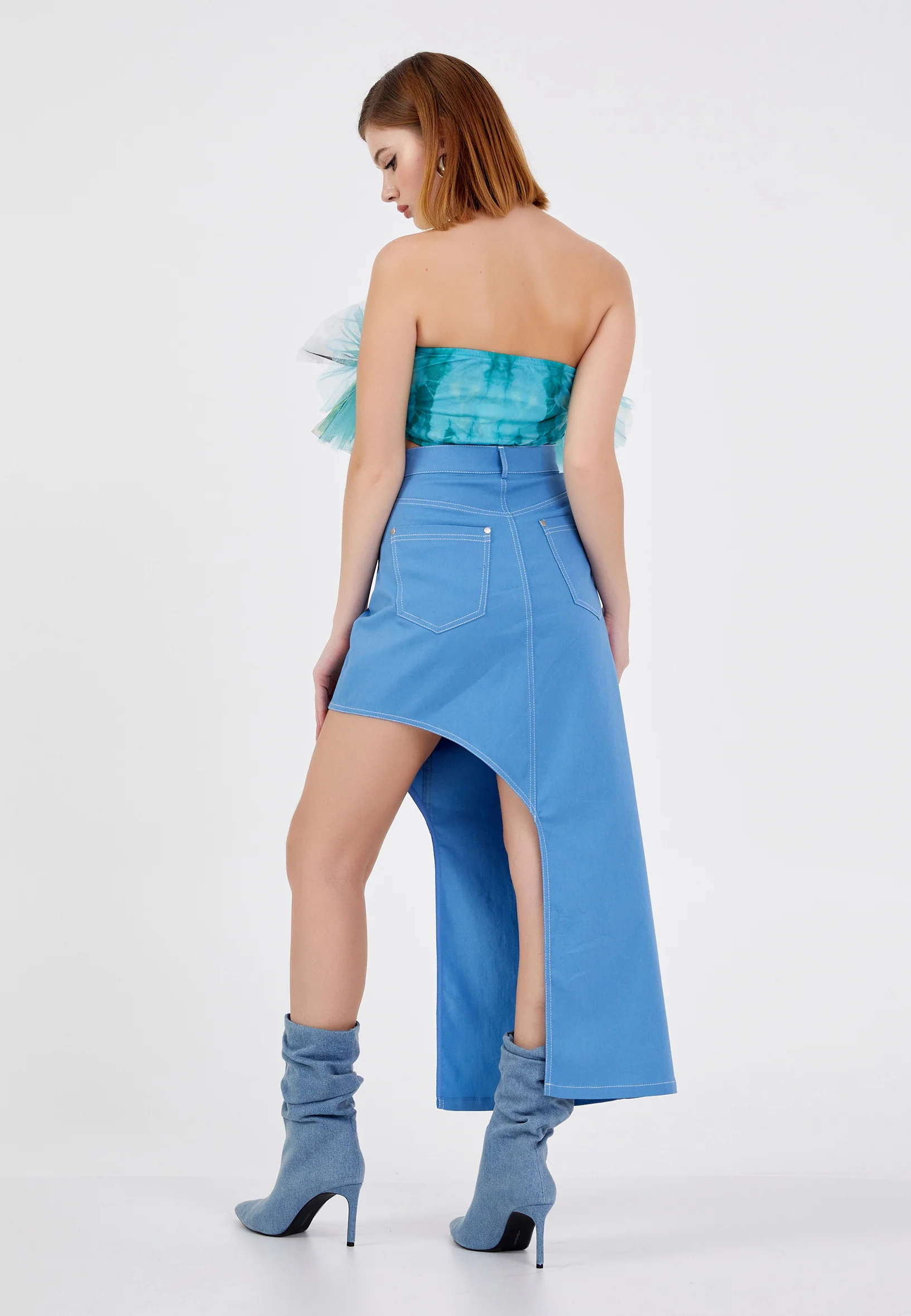 Midi Solid Color Regular Skirt ber23y3117 - Image 3