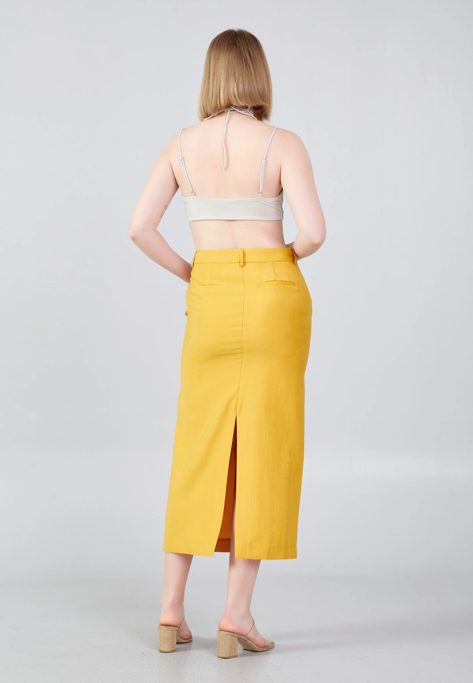 Midi Solid Color Regular Skirt ber23y3119 - Image 10