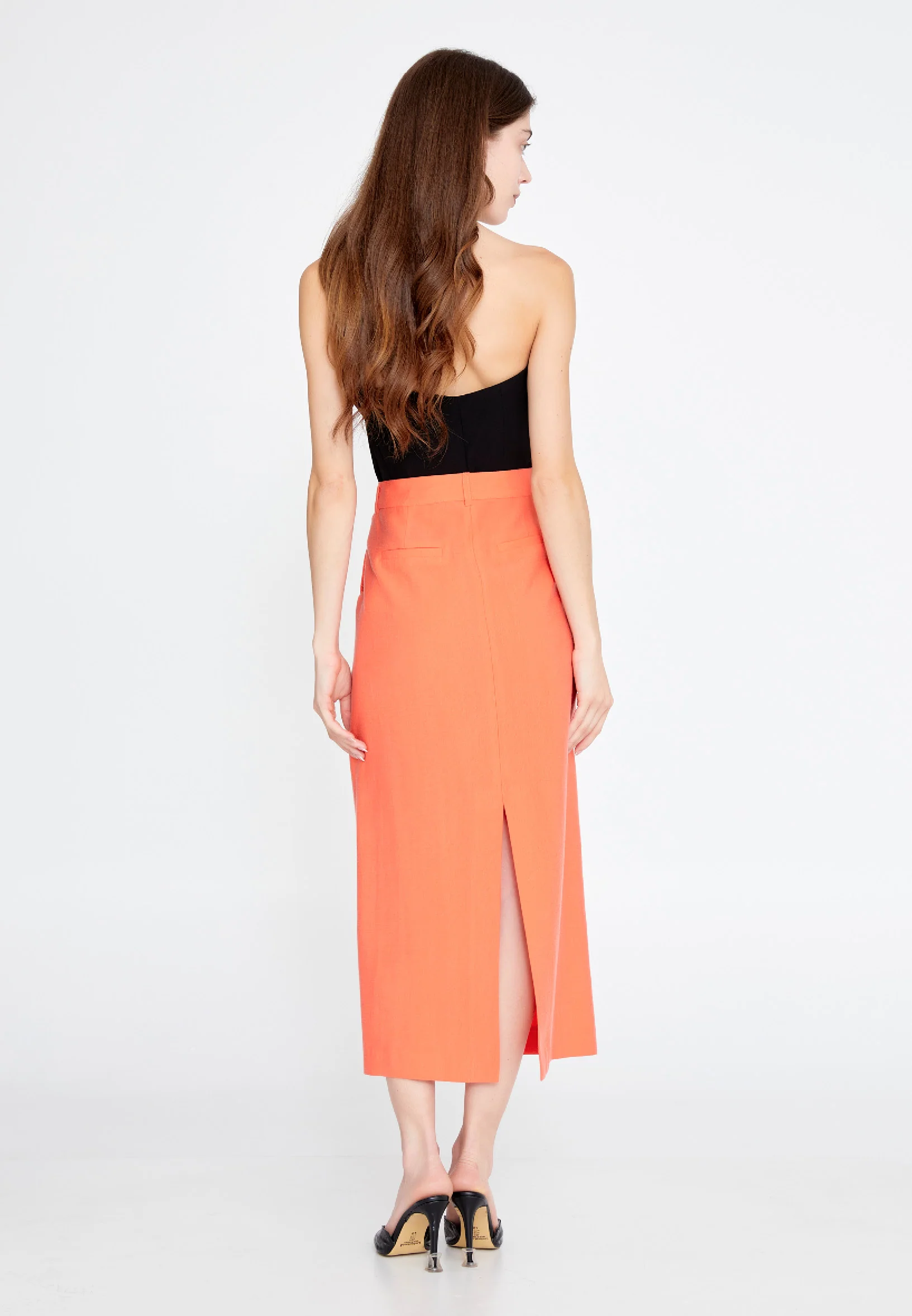 Midi Solid Color Regular Skirt ber23y3119 - Image 2