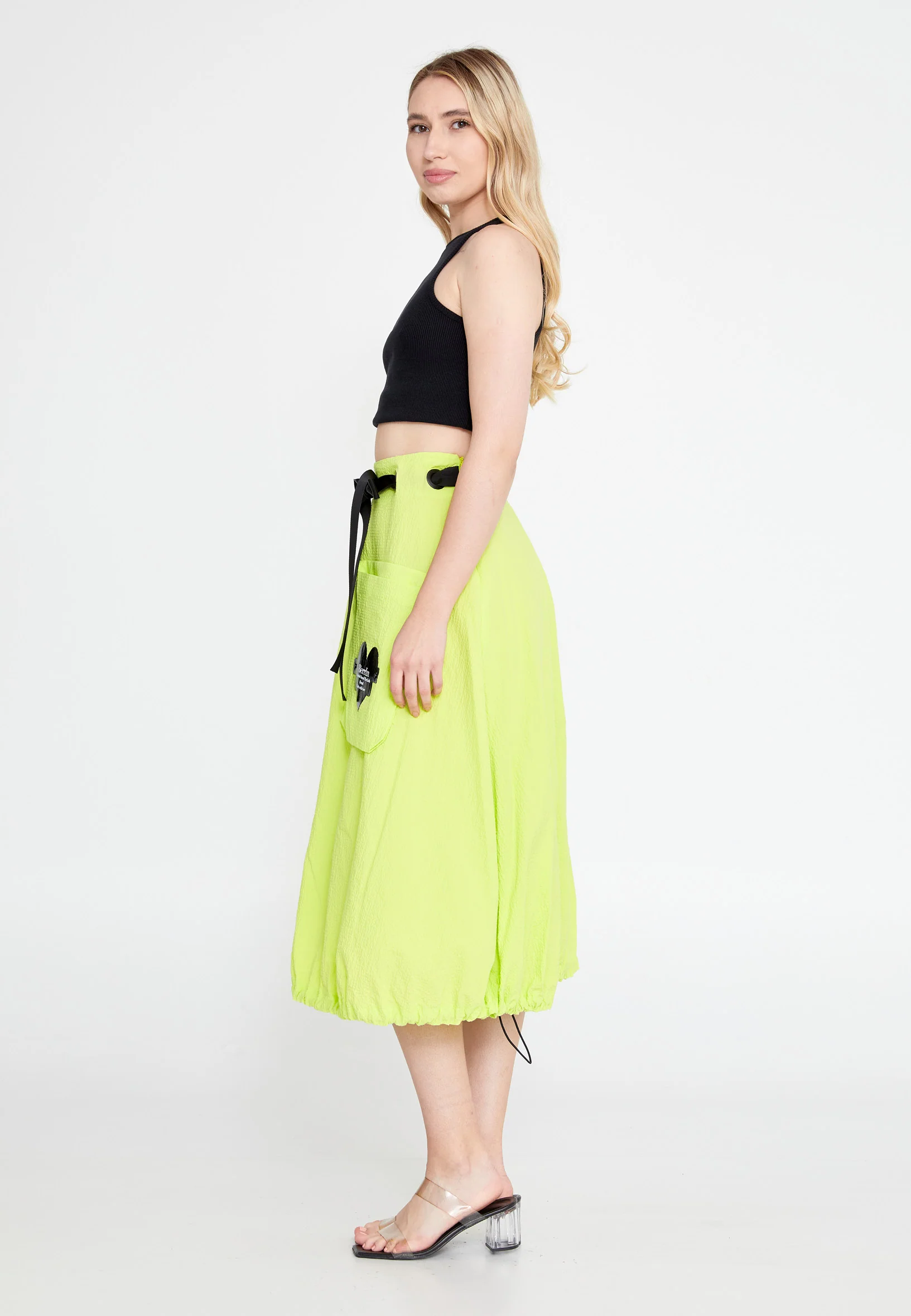Midi Solid Color Regular Skirt ber23y3120 - Image 11