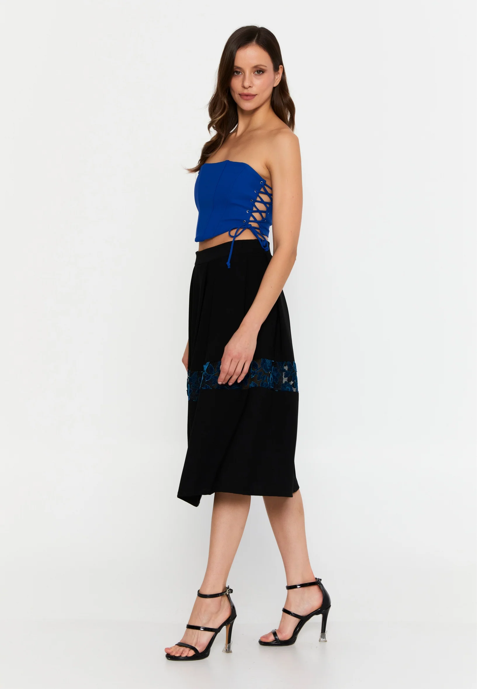 Midi Solid Color Regular Skirt clf15971 - Image 3