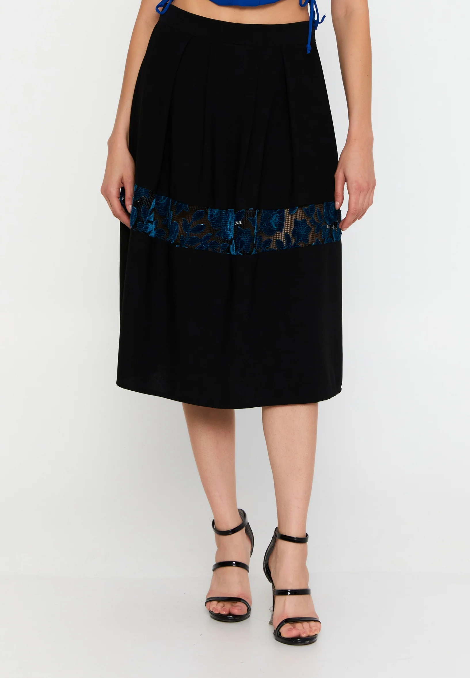 Midi Solid Color Regular Skirt clf15971 - Image 4