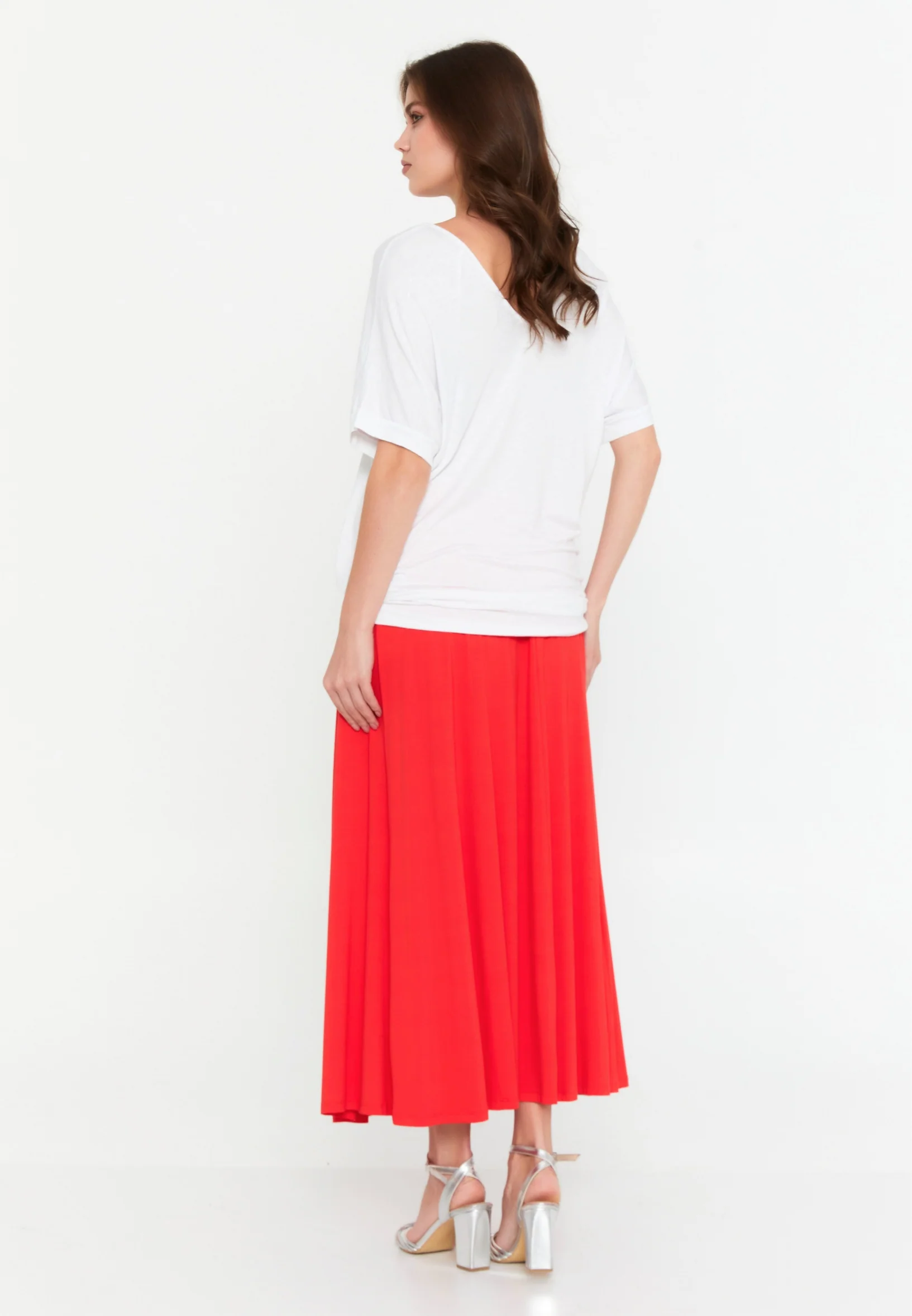 Midi Solid Color Regular Skirt faiu36157 - Image 3