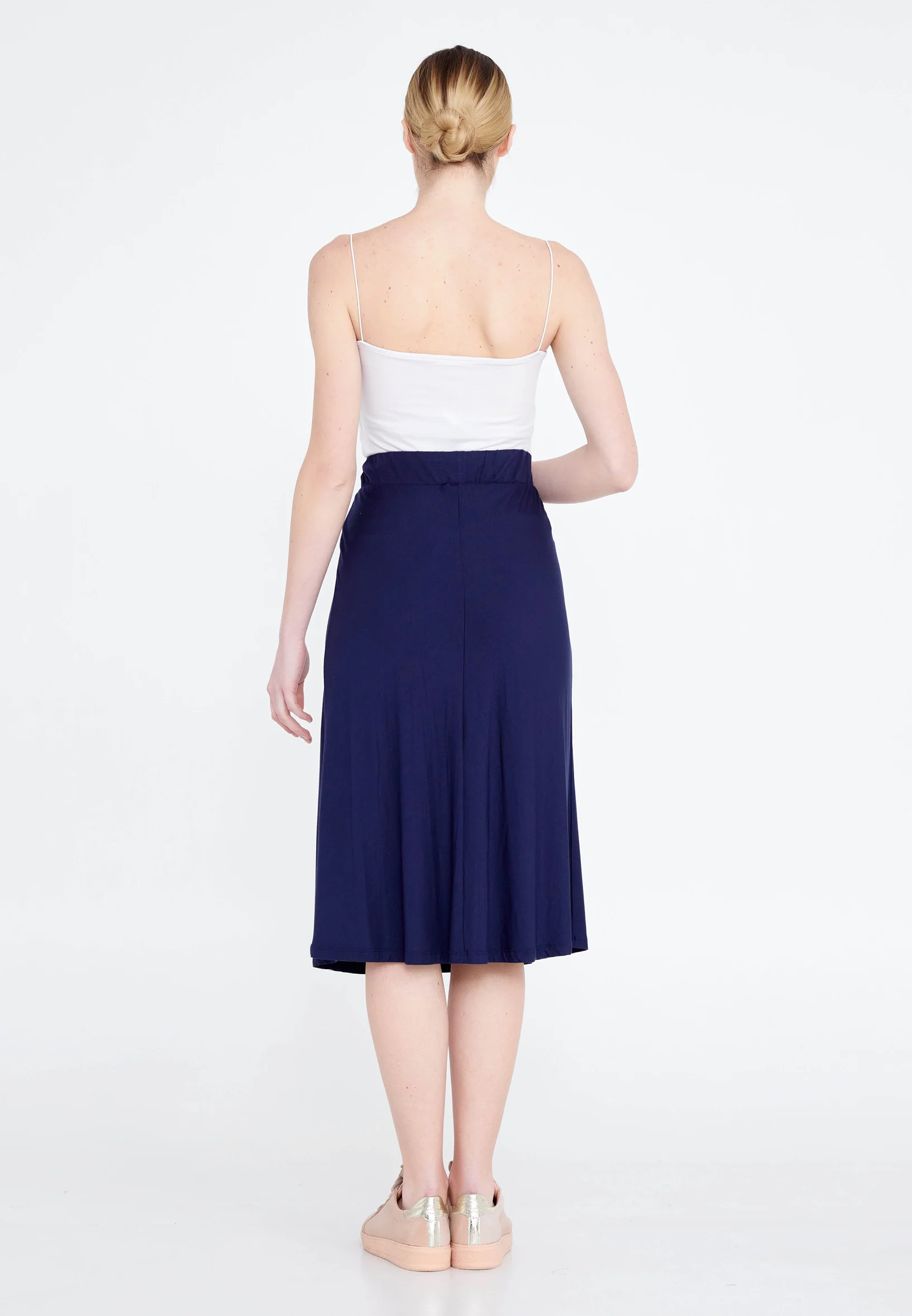 Midi Solid Color Regular Skirt faiu36161 - Image 4
