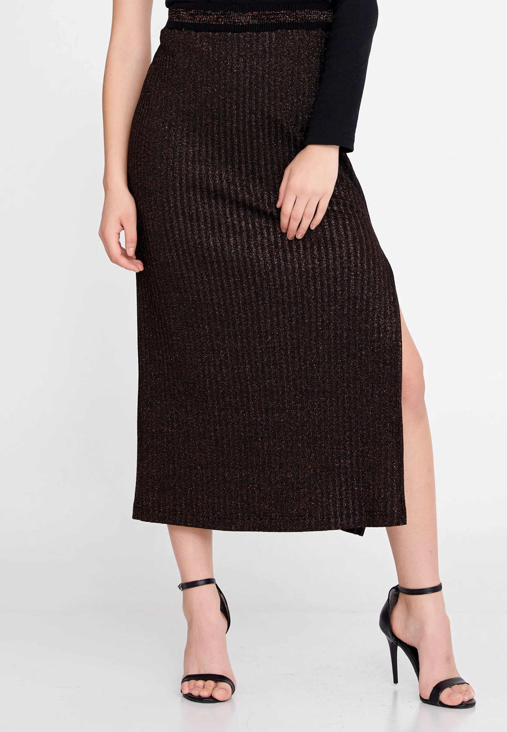 Midi Solid Color Regular Skirt llc21k5448
