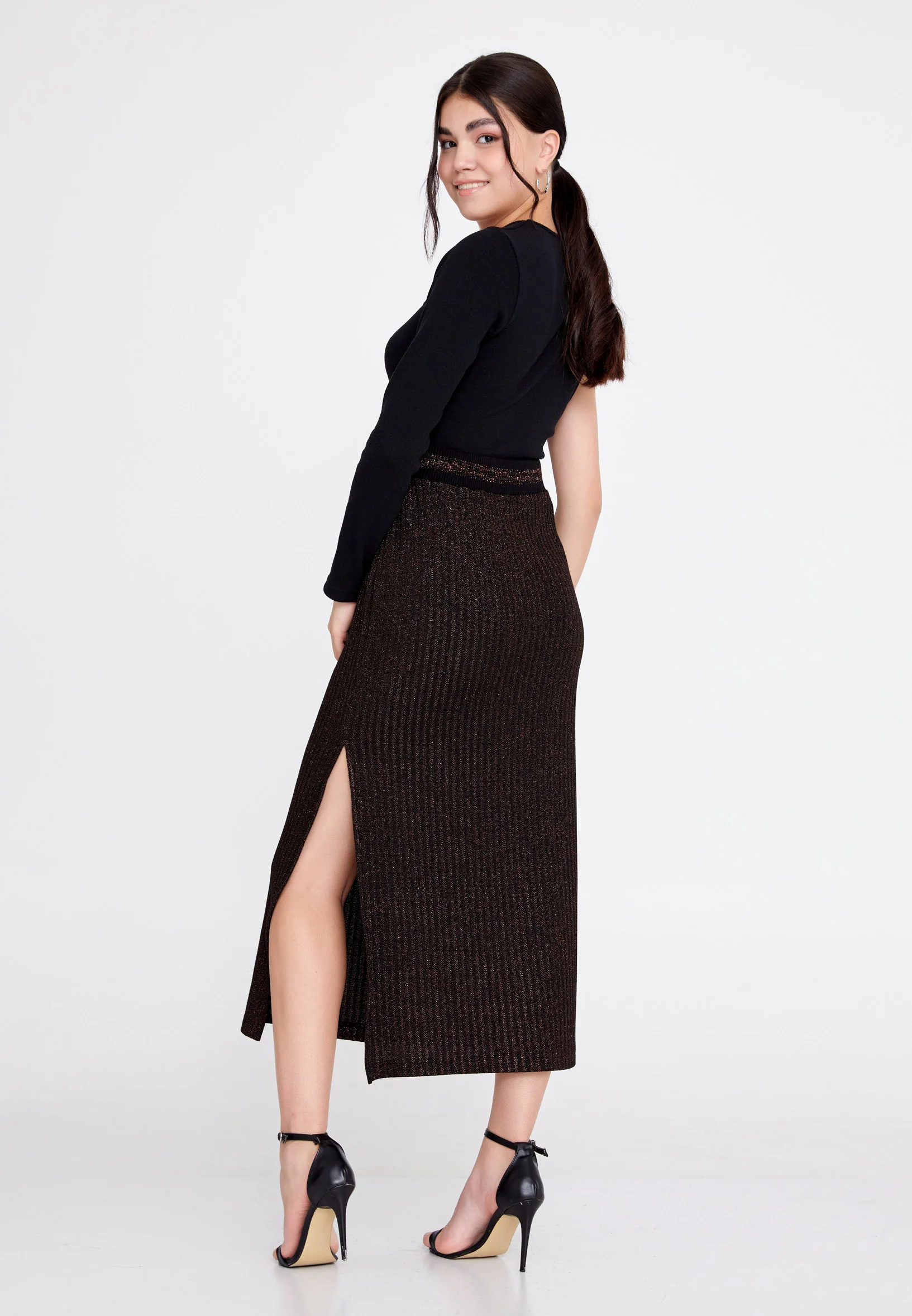 Midi Solid Color Regular Skirt llc21k5448 - Image 3