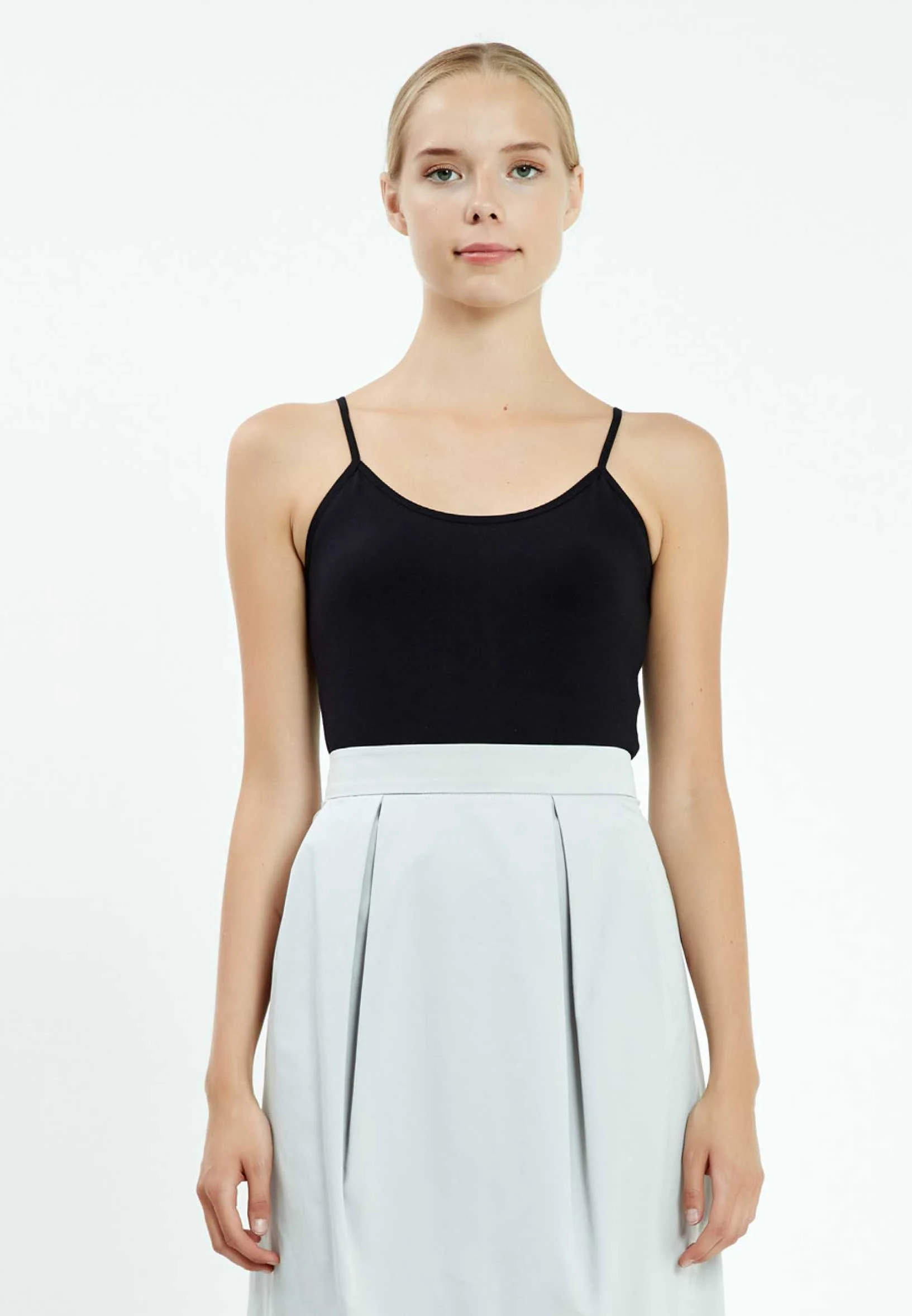 Midi Solid Color Regular Skirt mis38305 - Image 4