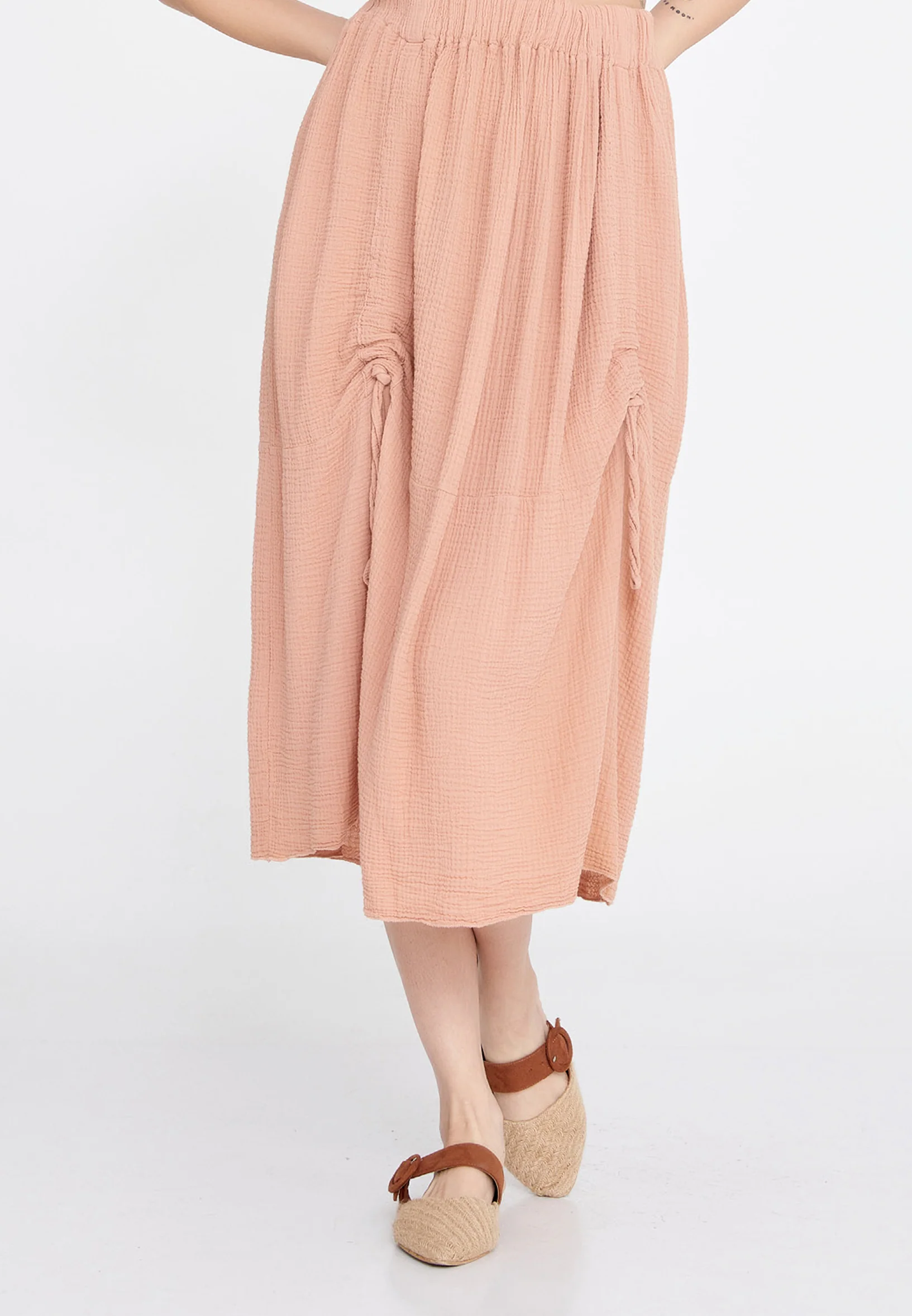 Midi Solid Color Regular Skirt rui19456 - Image 13
