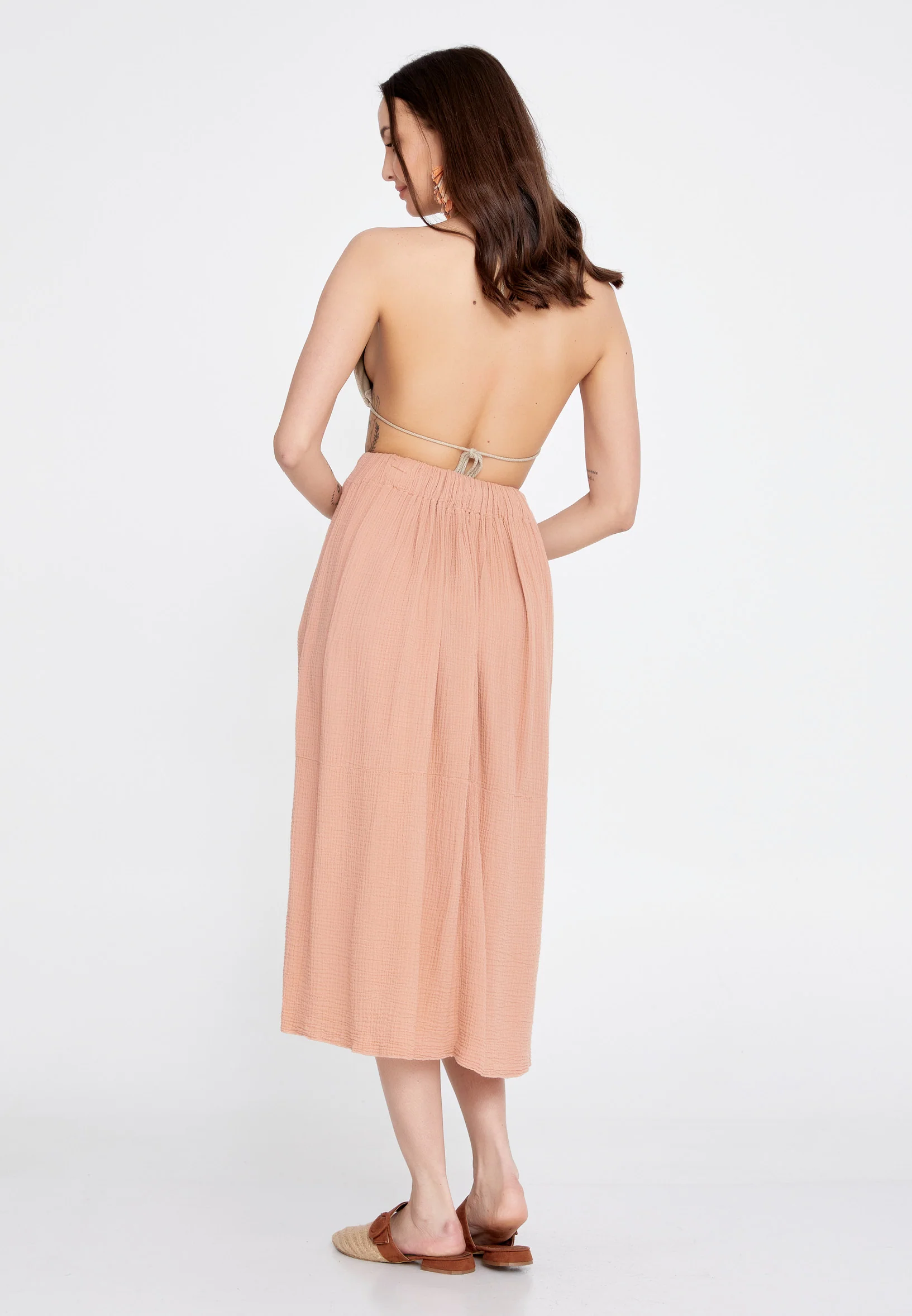 Midi Solid Color Regular Skirt rui19456 - Image 15