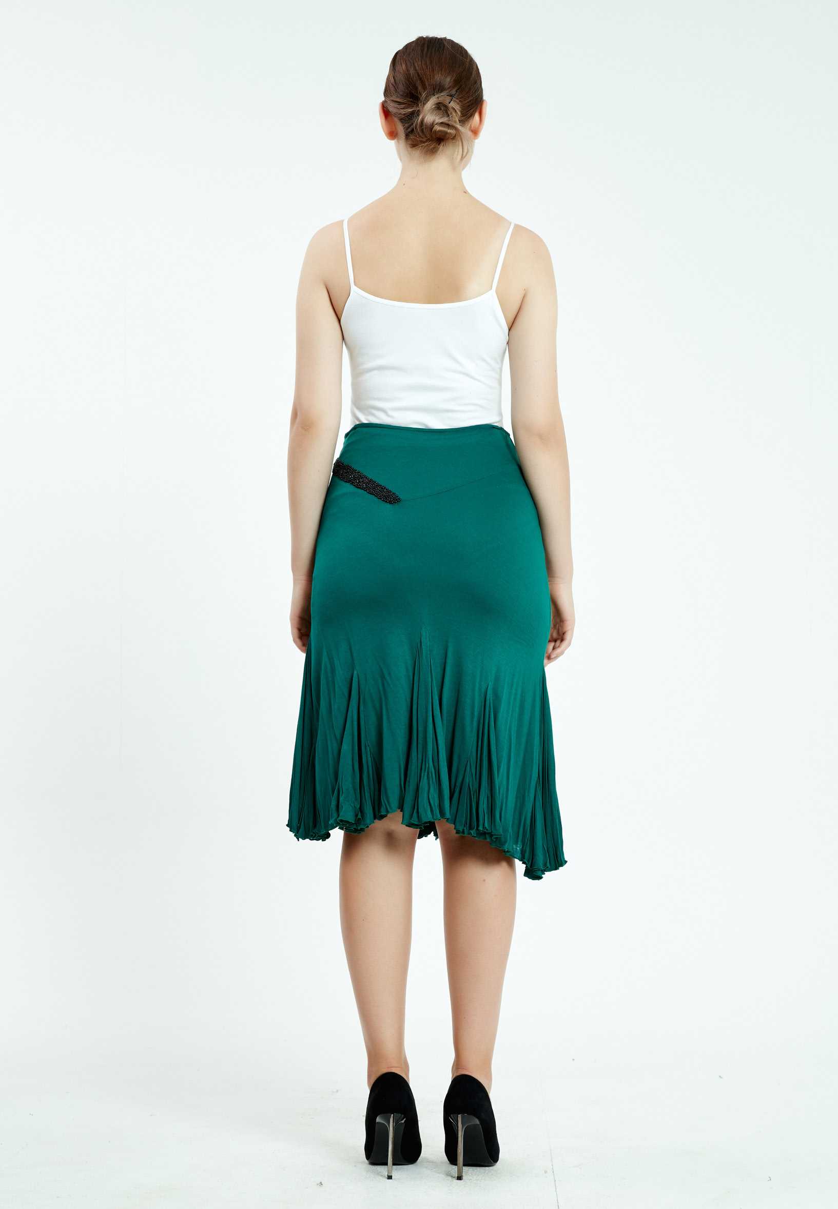 Midi Solid Color Regular Skirt ser10790 - Image 2