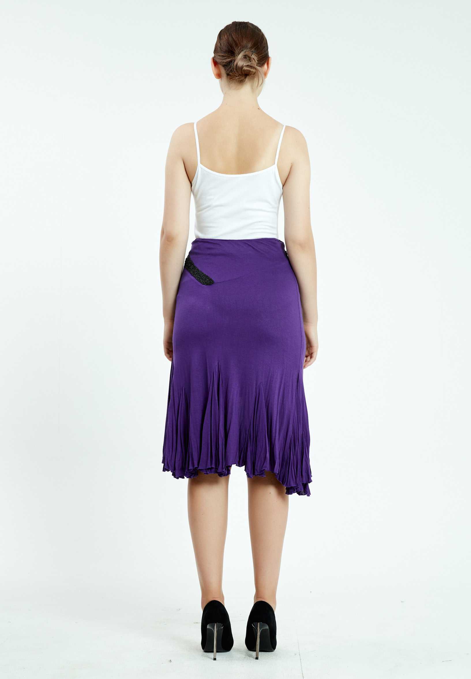 Midi Solid Color Regular Skirt ser10790 - Image 6