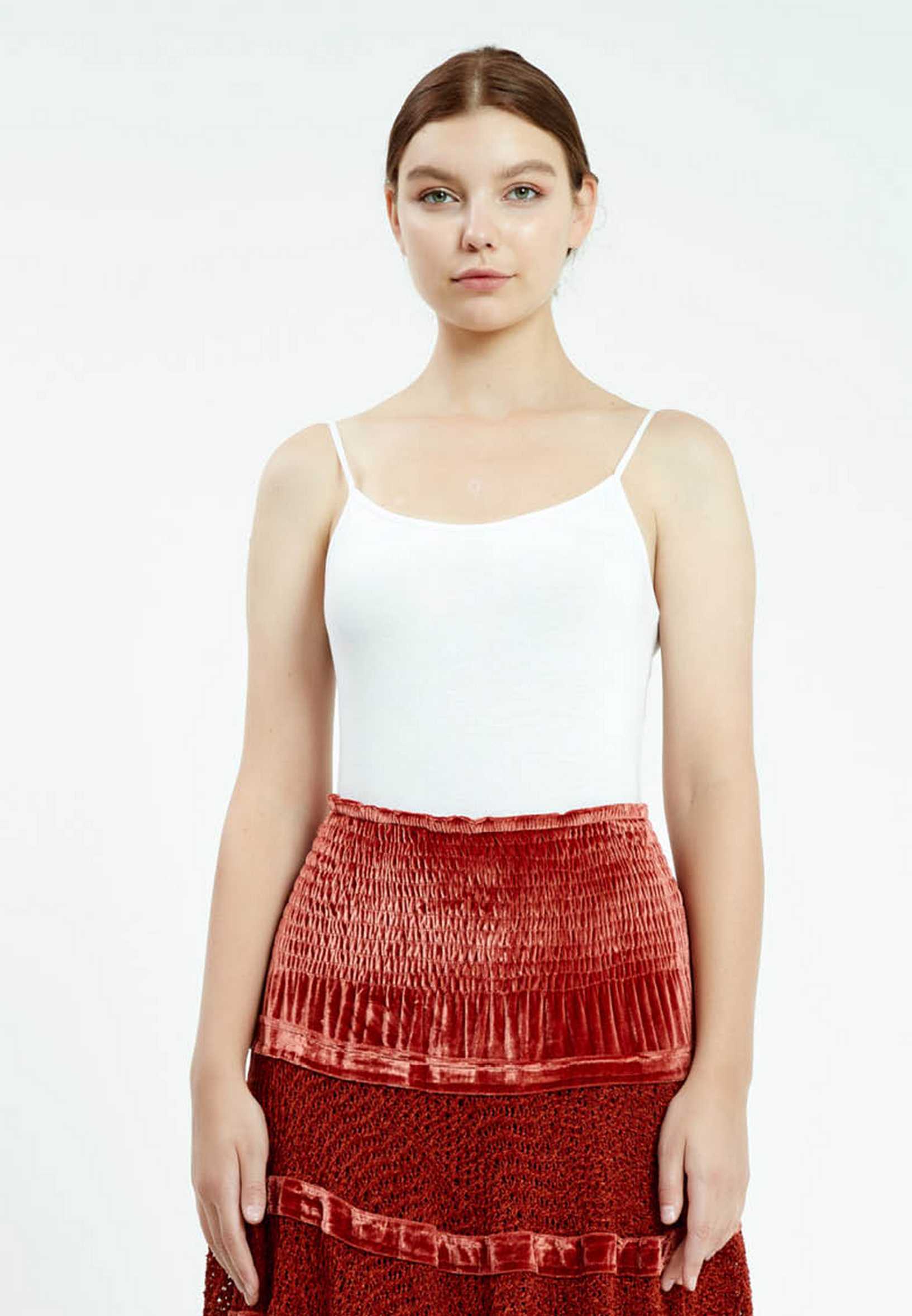 Midi Solid Color Regular Skirt ser17453 - Image 12