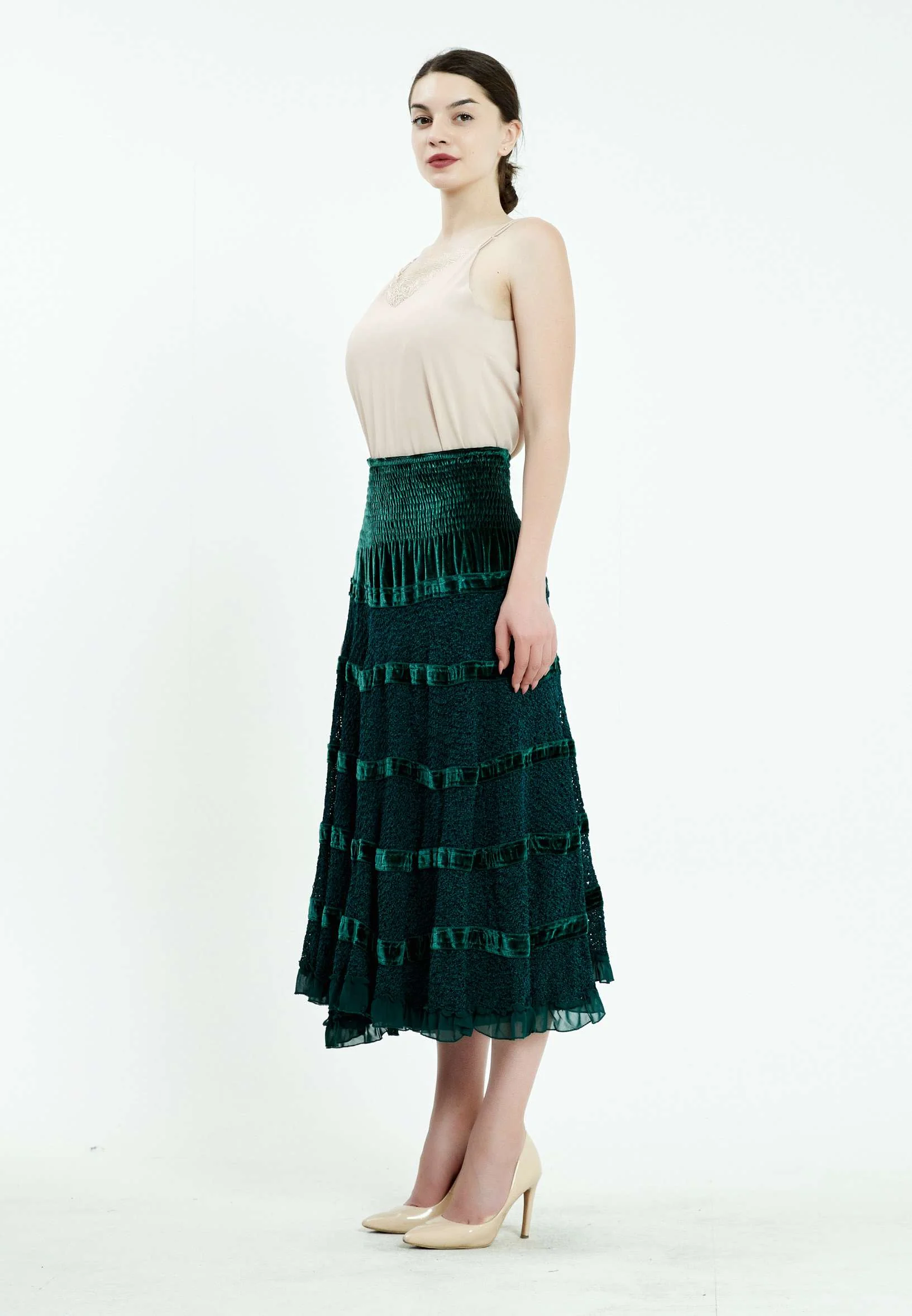 Midi Solid Color Regular Skirt ser17453 - Image 3