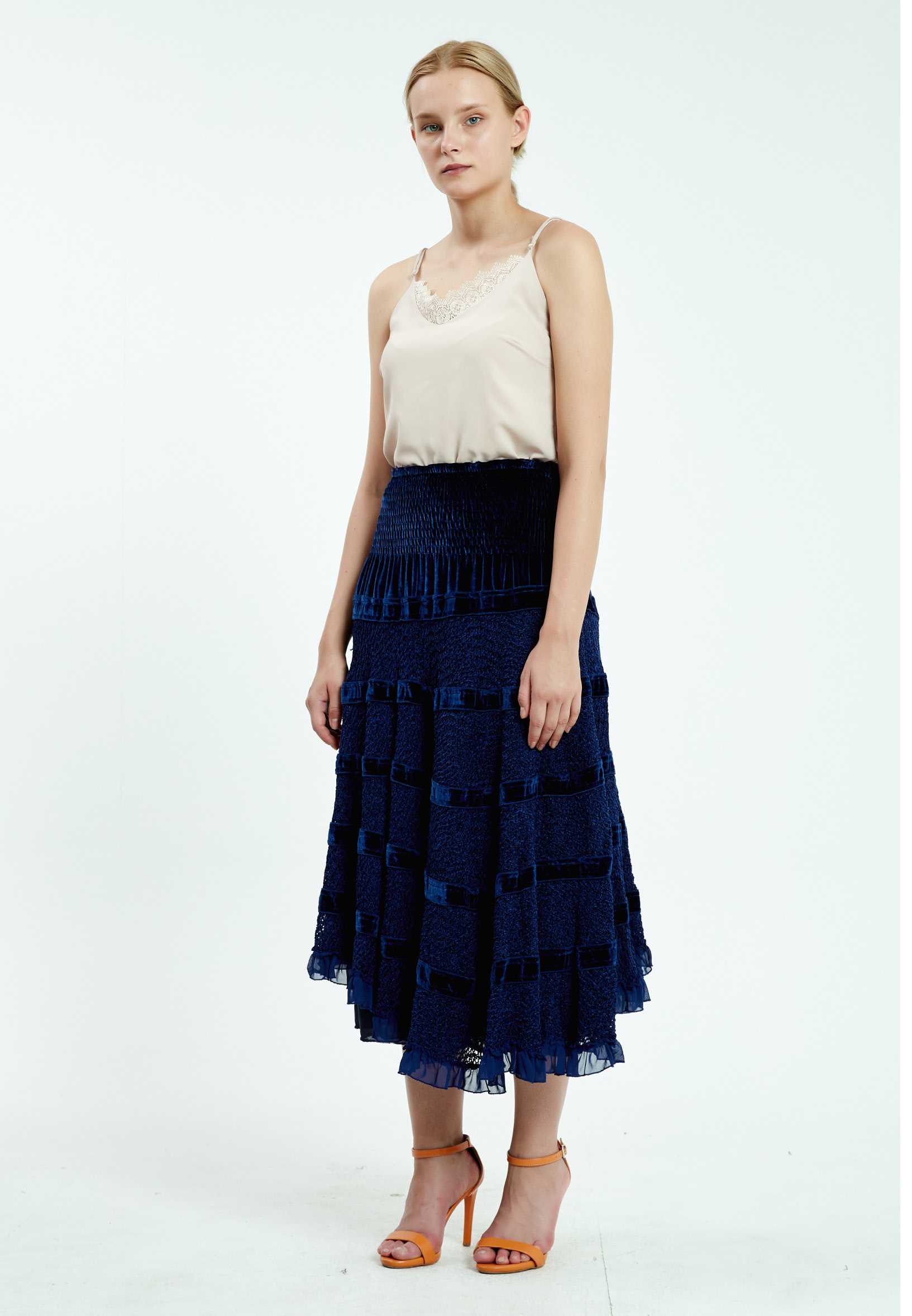 Midi Solid Color Regular Skirt ser17453 - Image 7
