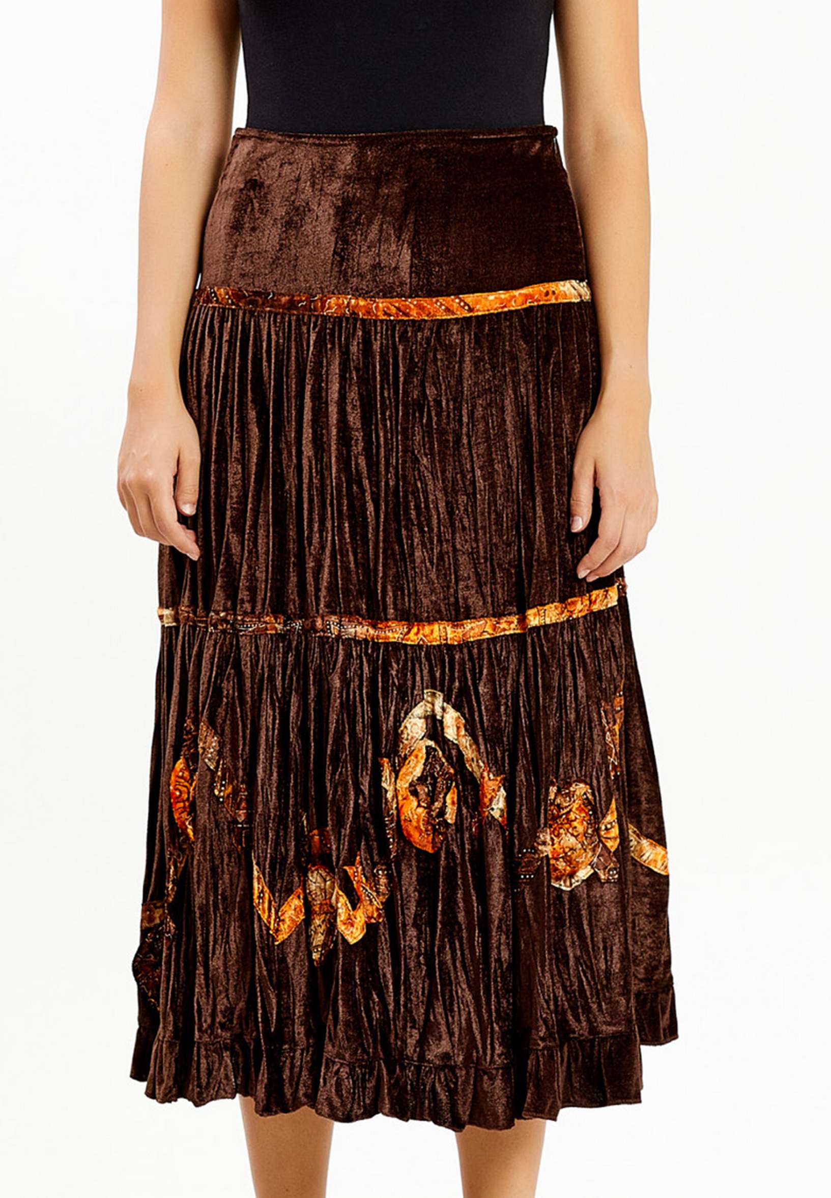 Midi Solid Color Regular Skirt ser2105
